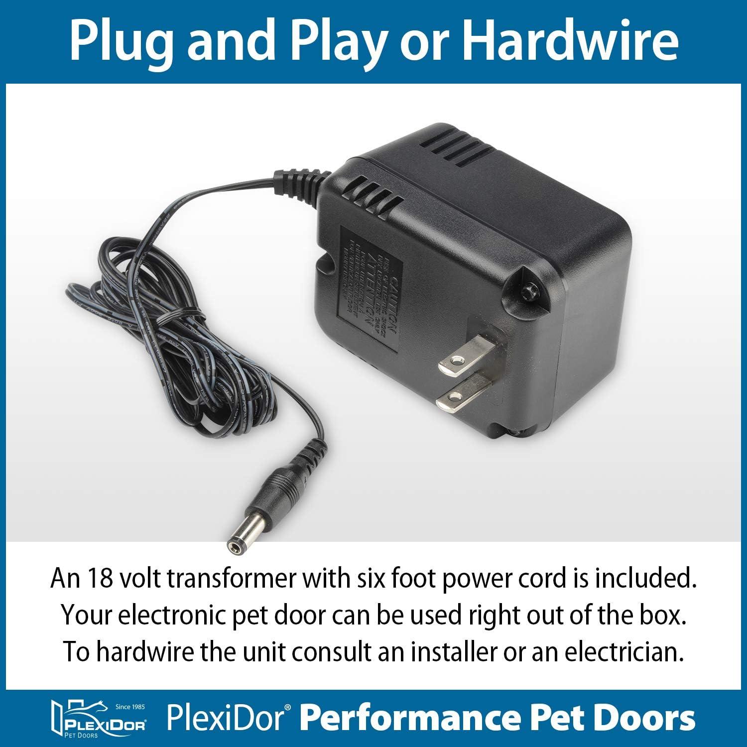 PlexiDor Performance 17.13'' W x 54.63'' H Door Mounted Electronic Pet Door