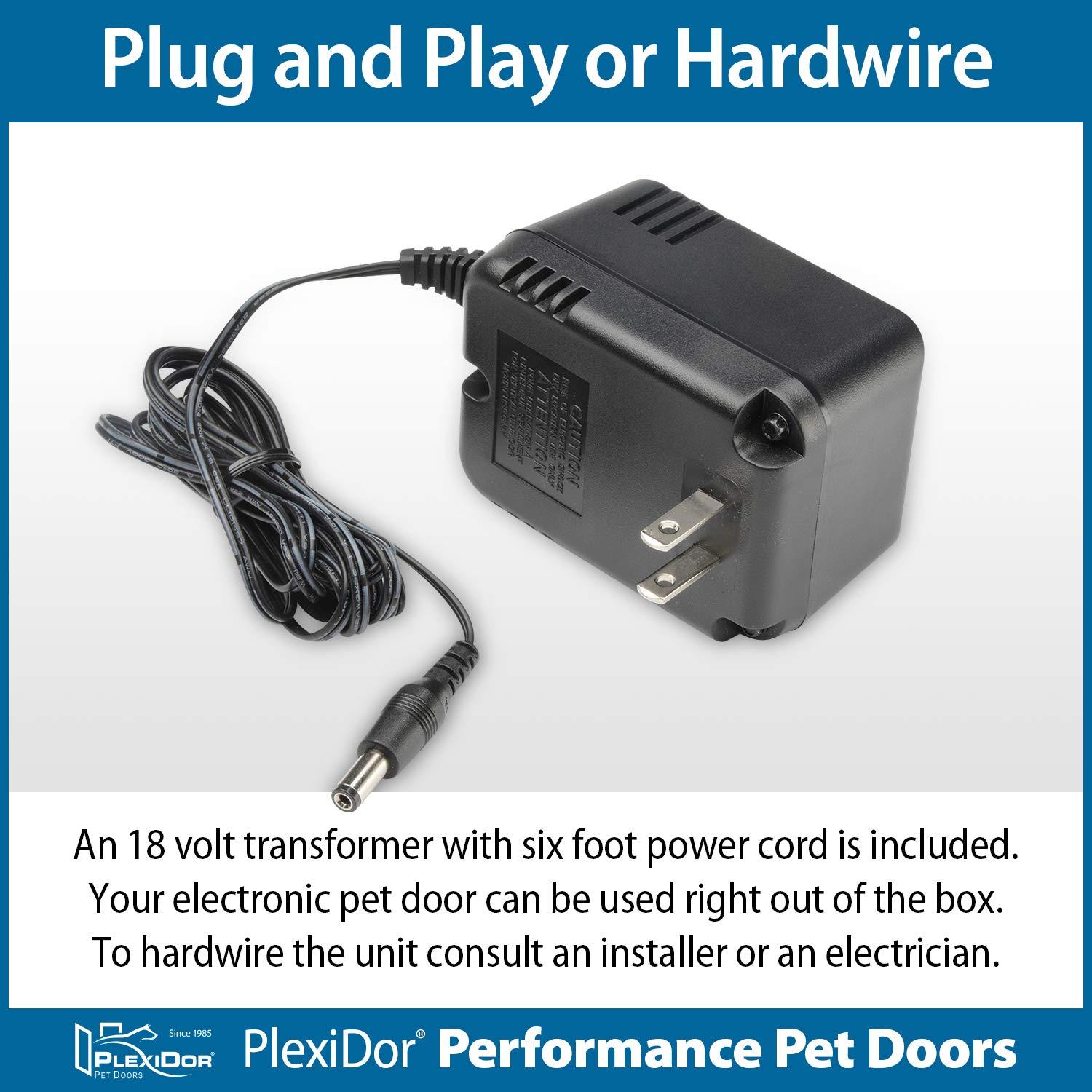 PlexiDor Performance 17.13'' W x 54.63'' H Door Mounted Electronic Pet Door