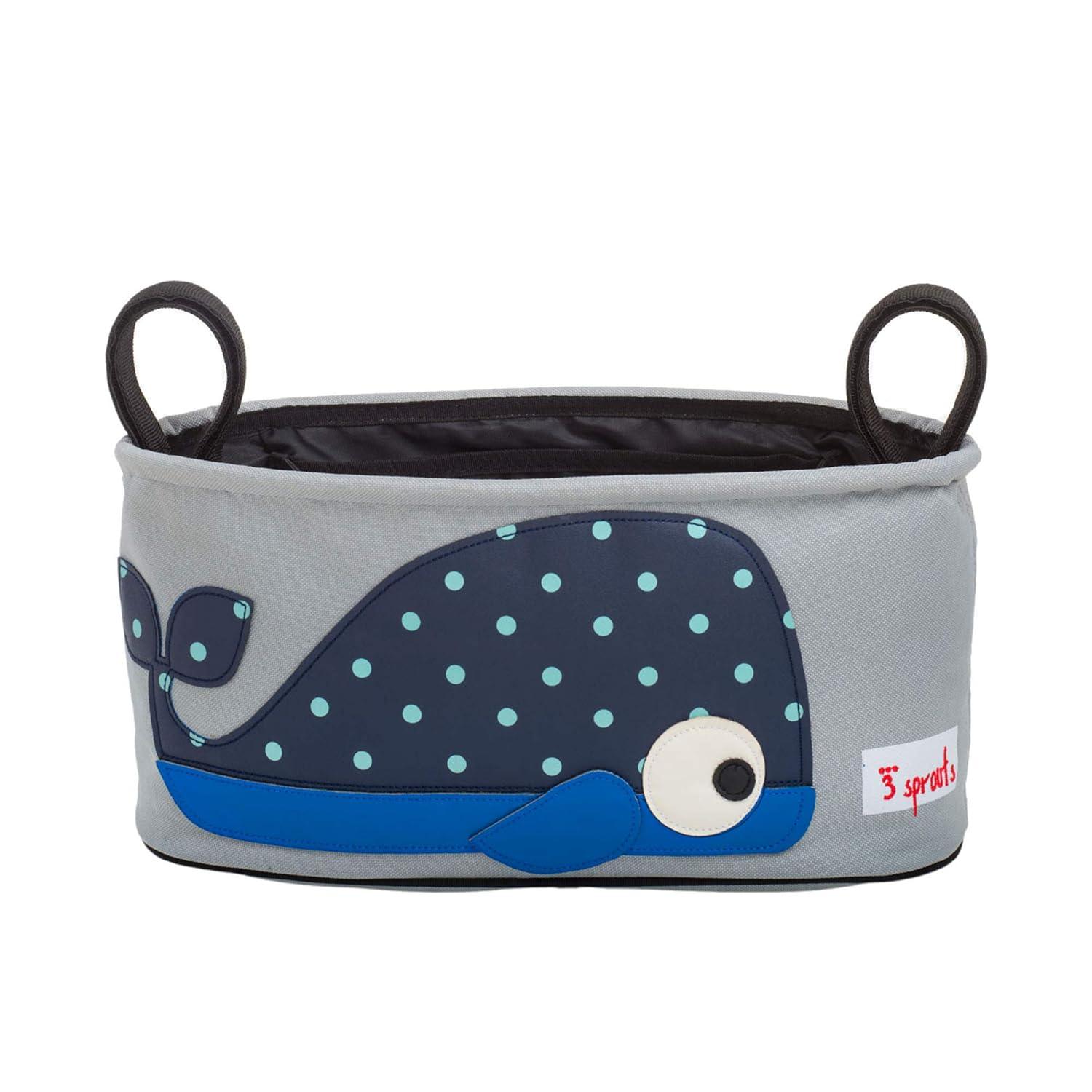 Blue Whale Polyester Stroller Organizer with Cupholders