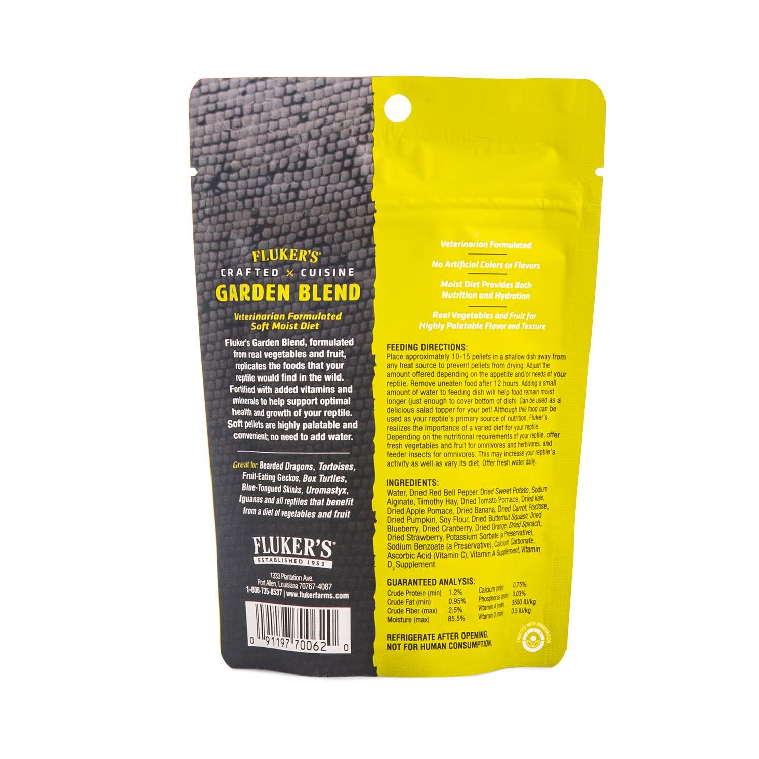 Flukers Crafted Cuisine Garden Blend Reptile Diet [Reptile, Foods Dry] 6.75 oz
