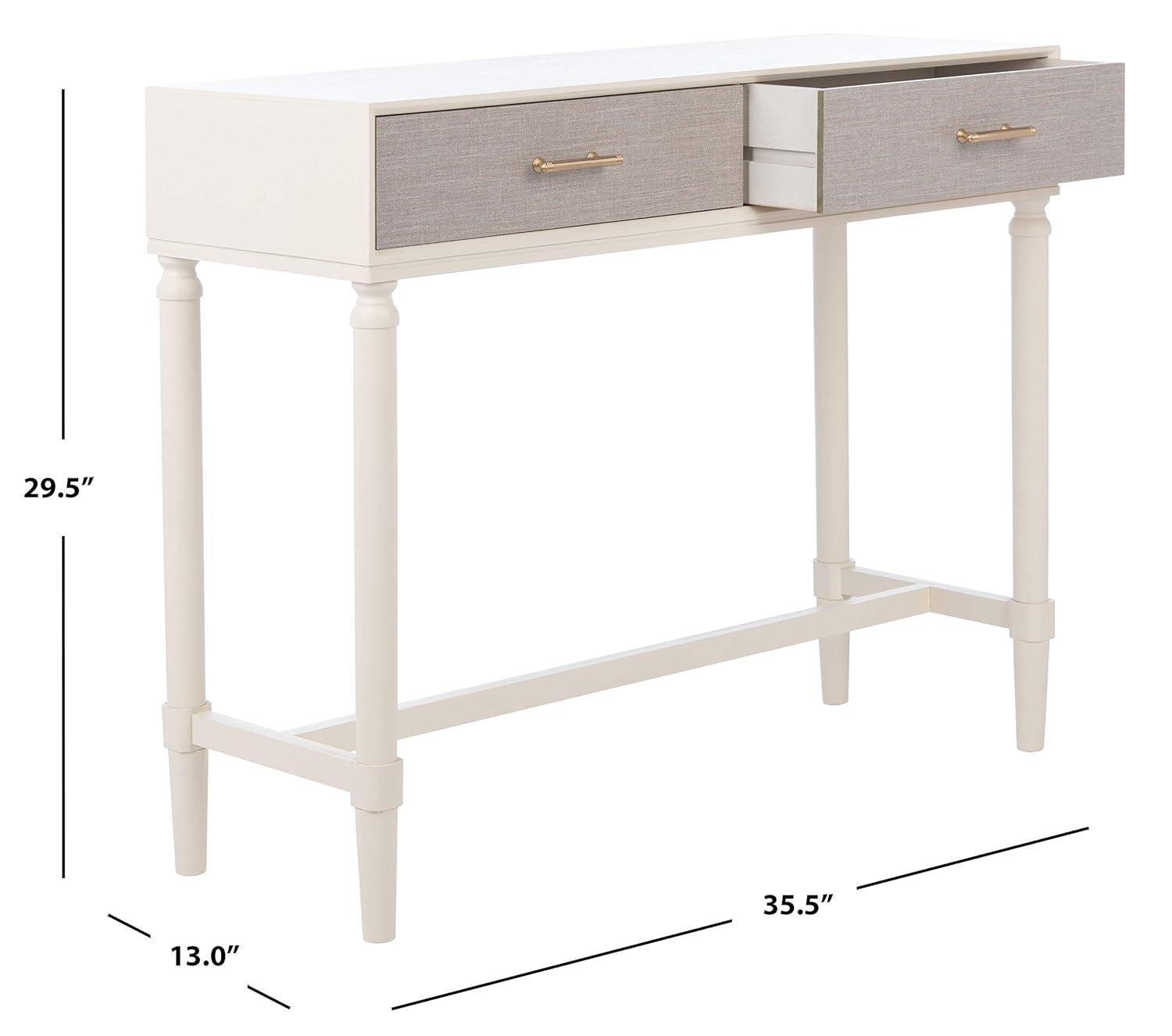 Estella 2 Drawer Console Table - CNS5731A - White - Safavieh