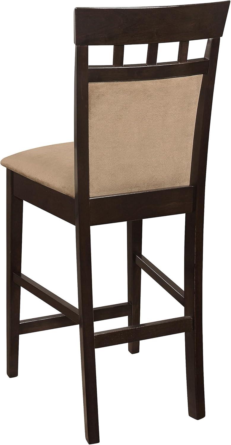 Coaster Upholstered Microfiber Counter Height Stools in Tan