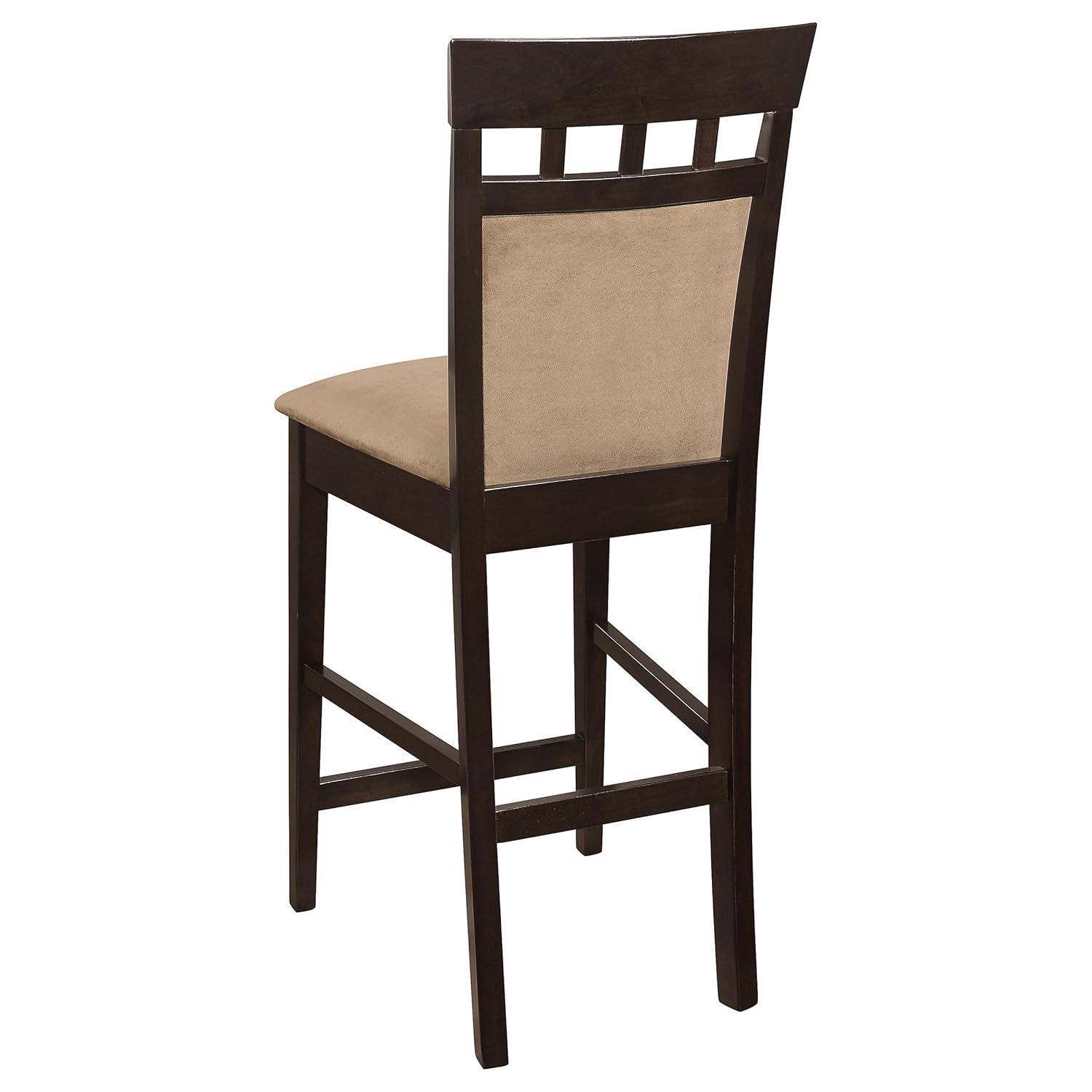 Coaster Upholstered Microfiber Counter Height Stools in Tan