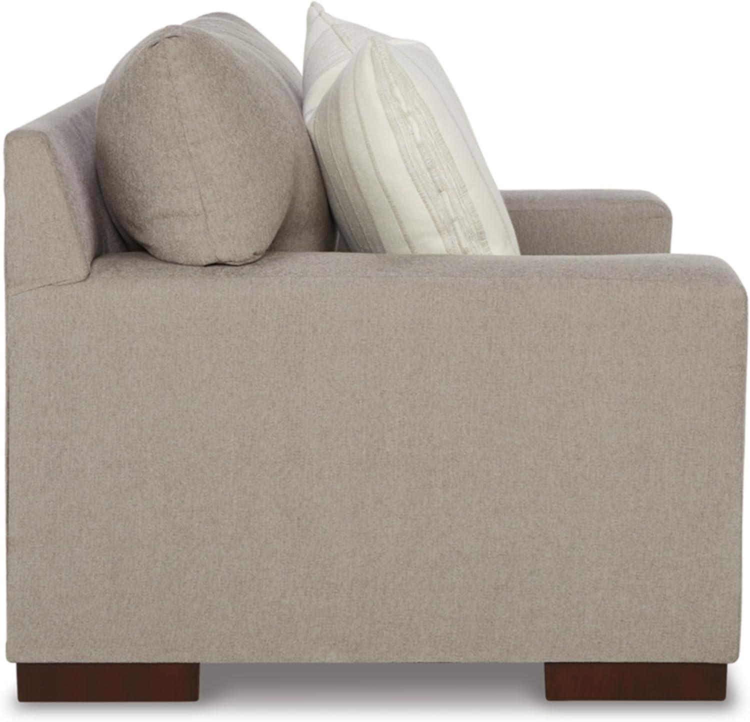 Beige Flax Contemporary Oversized Stationary Chair