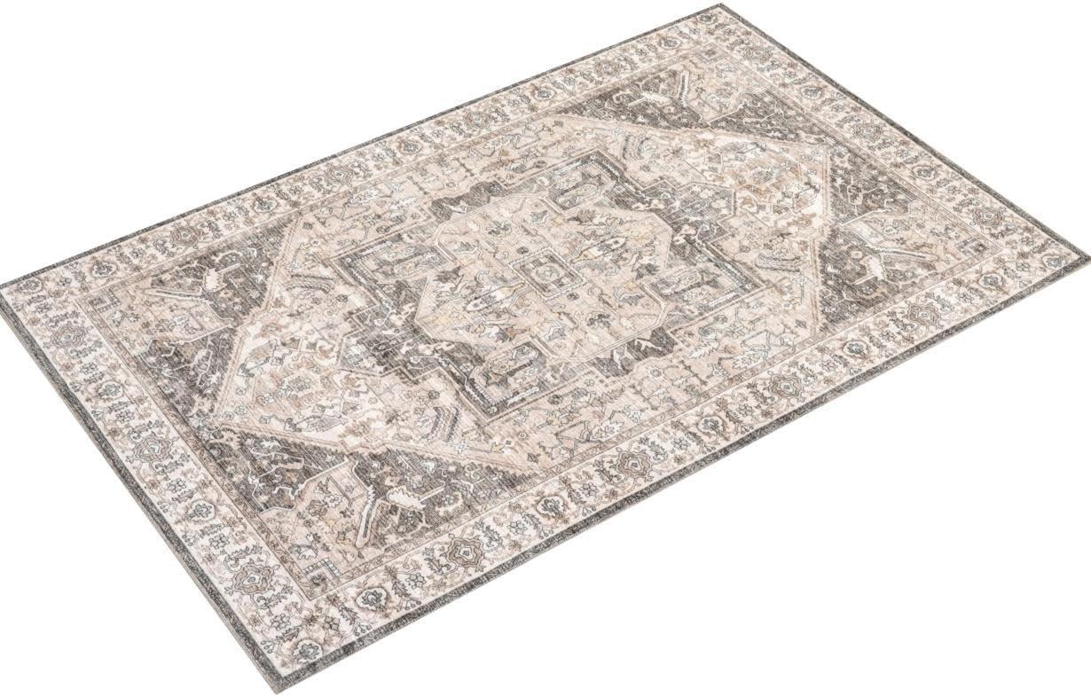 Nuloom Brielle Machine Washable VintageTransitional Medallion Indoor Area Rug for Living Room Bedroom Dining Room Kitchen