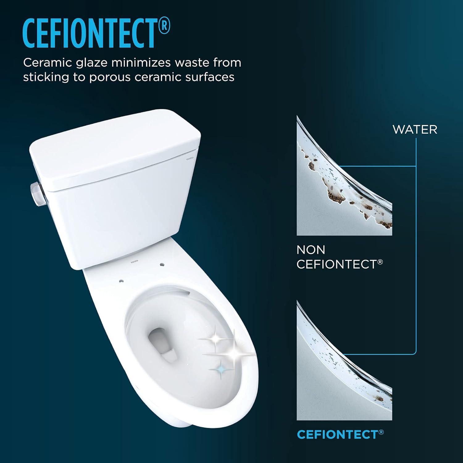 White Vitreous China Elongated Two-Piece Toilet with SoftClose Seat