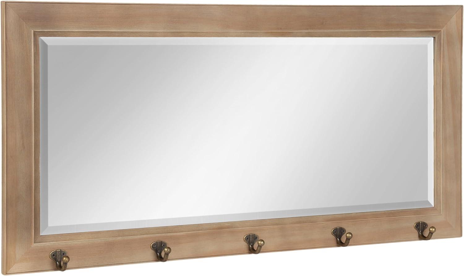 36" x 18" Pub Mirror with Metal Hooks - DesignOvation