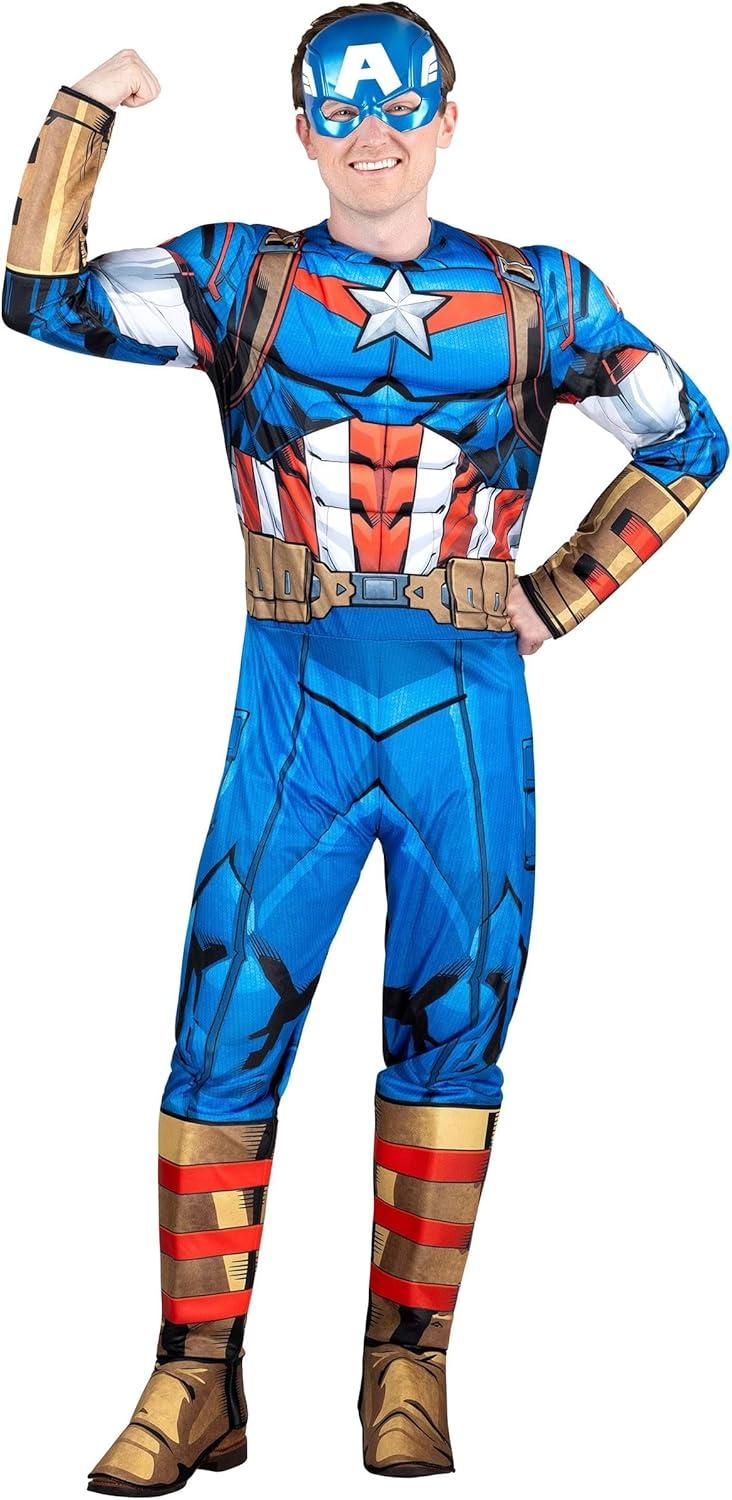 Adult Captain America Men's Deluxe Costume