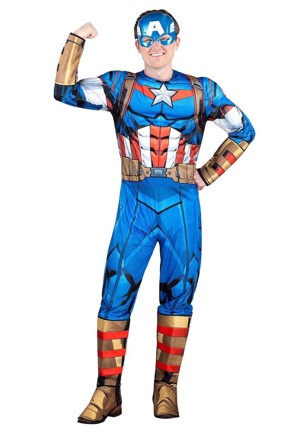 Adult Captain America Men's Deluxe Costume