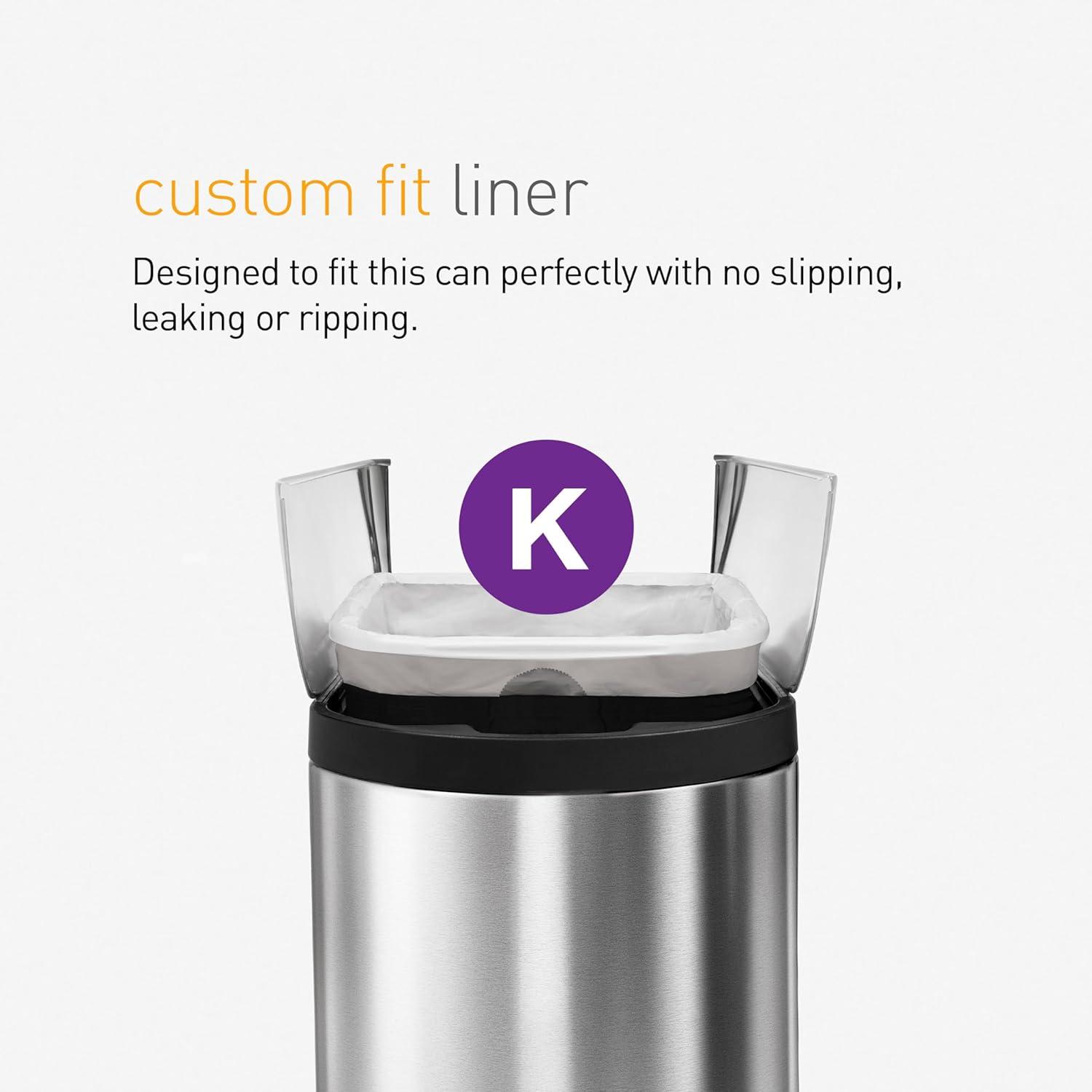 Simplehuman 45-Liter Brushed Stainless Steel Butterfly Step Trash Can