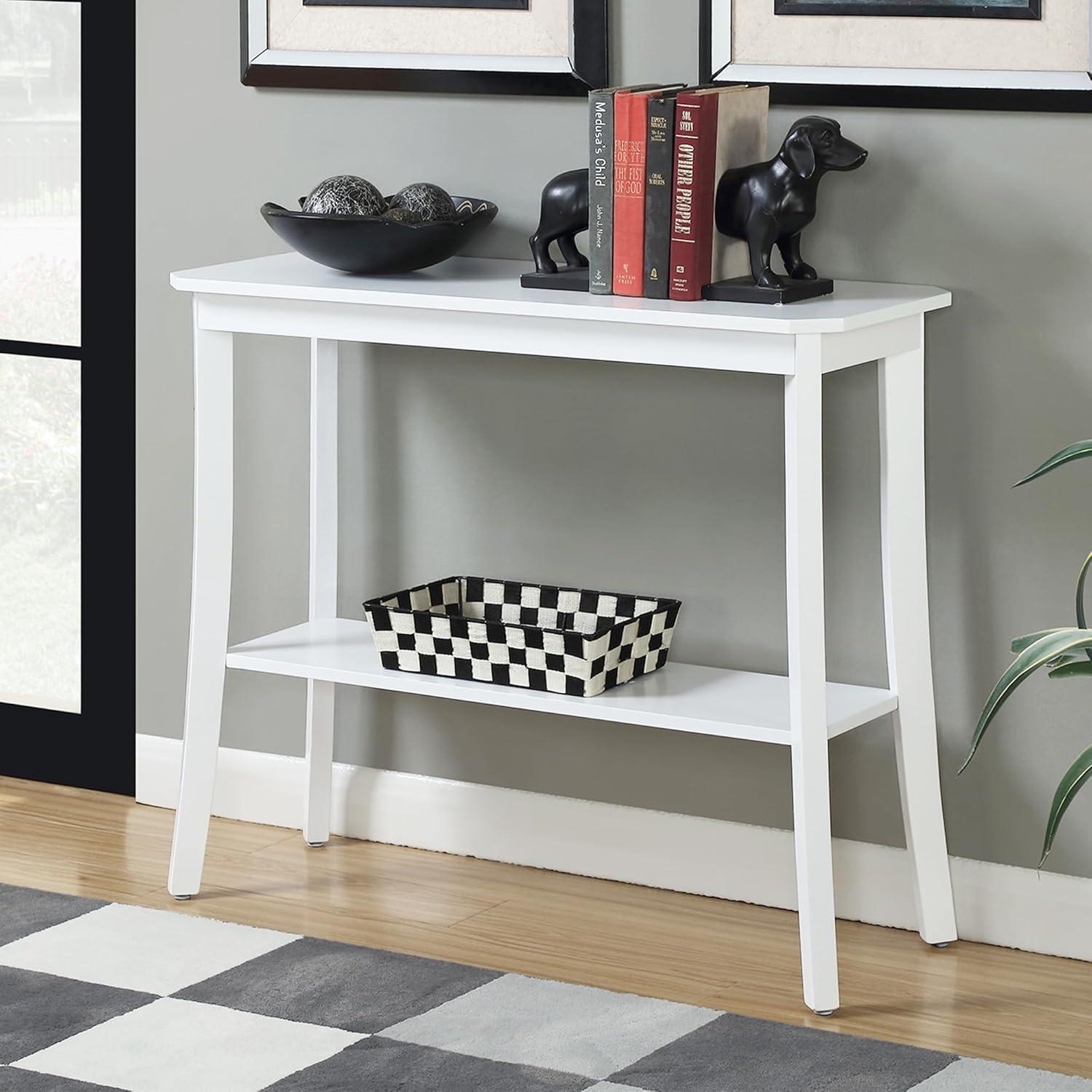 Convenience Concepts Designs2Go Baja Console Table with Shelf, White