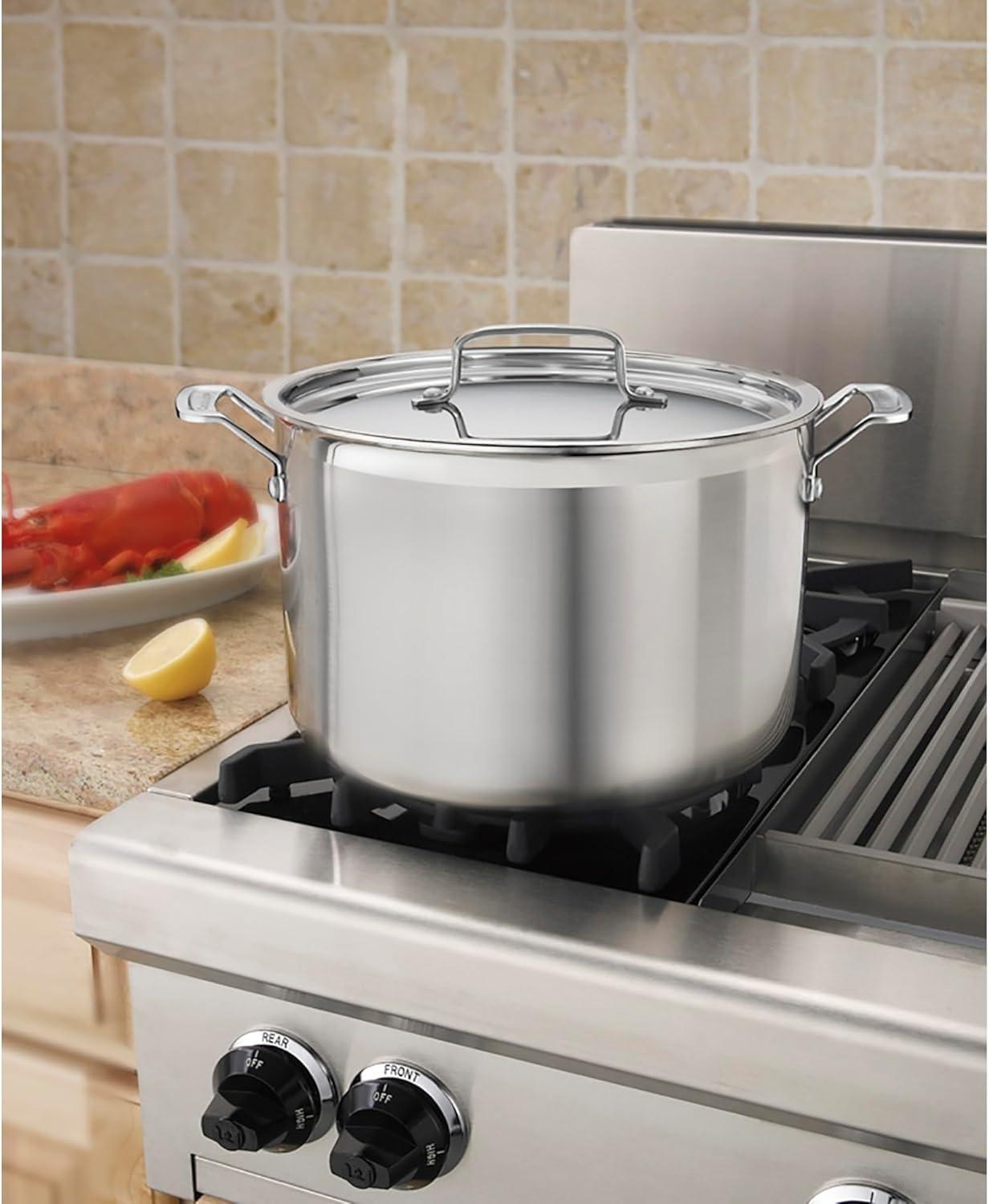 12-Quart Stainless Steel Stockpot with Lid