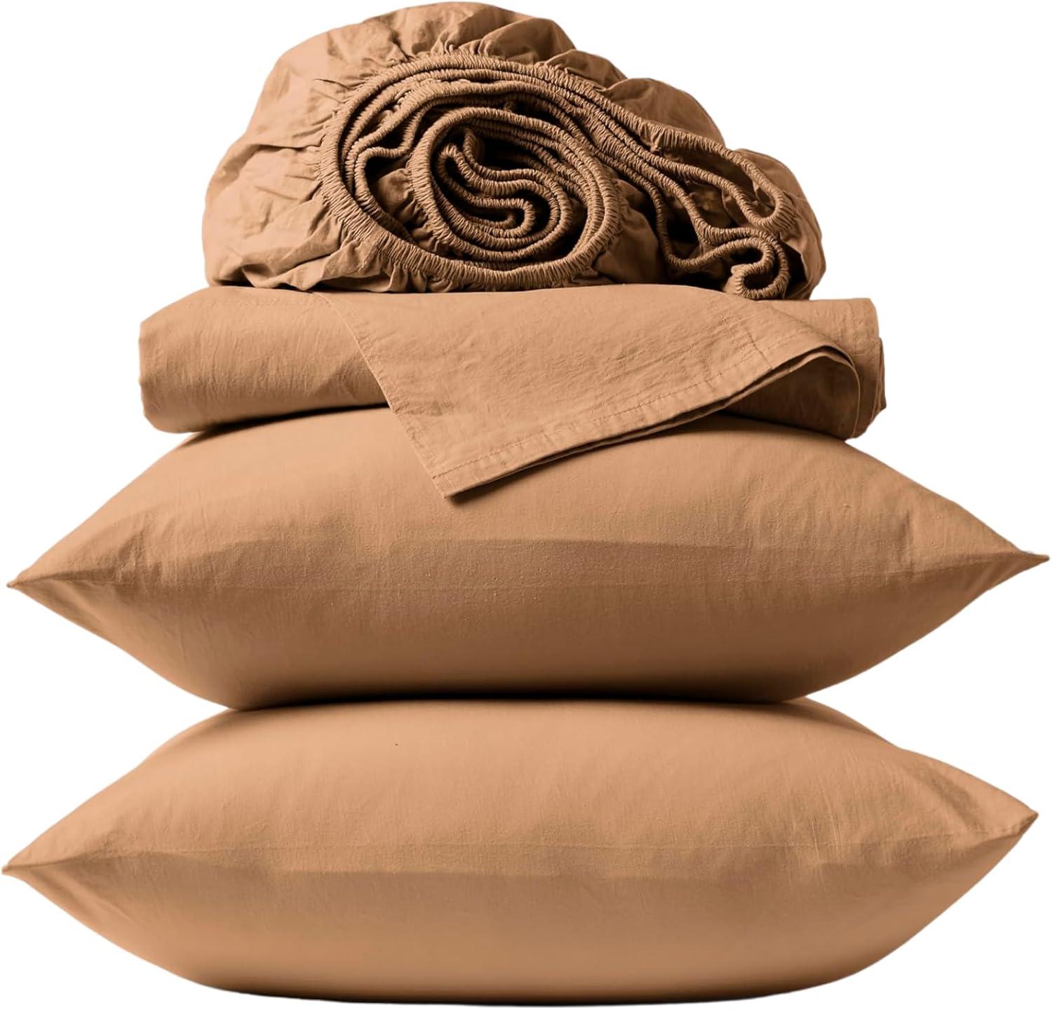 Organic Crinkled Percale Sheet Set