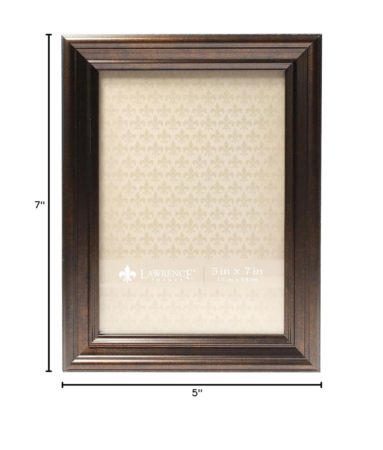 Lawrence Frames 5x7 Classic Detailed Oil Rubbed Bronze Picture Frame 535557