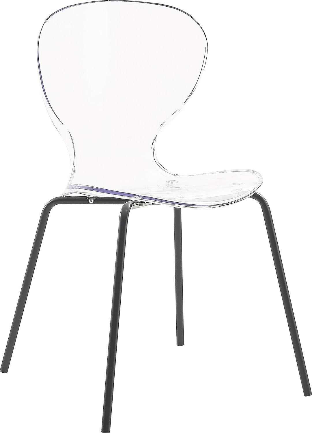 Clarion 32.5" Matte Black Metal Contemporary Side Chair