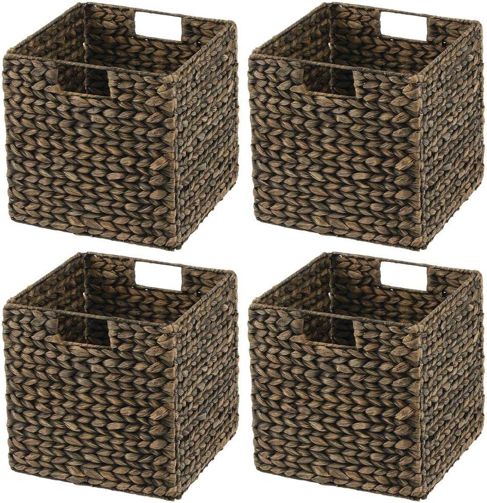 mDesign mDesign Woven Hyacinth Kitchen Storage Organizer Basket Bin
