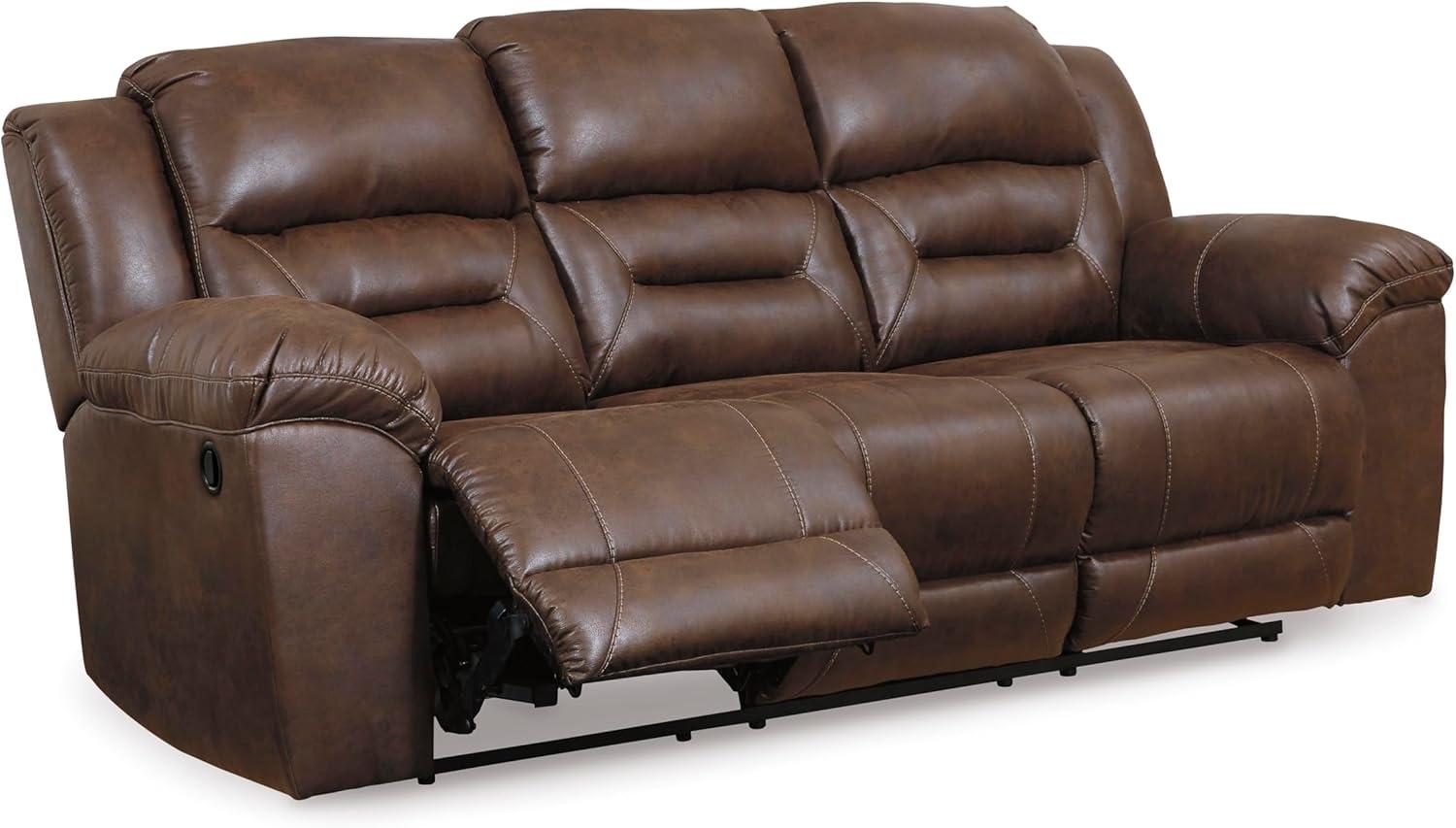 Signature Design by Ashley Stoneland Reclining Sofa in Chocolate