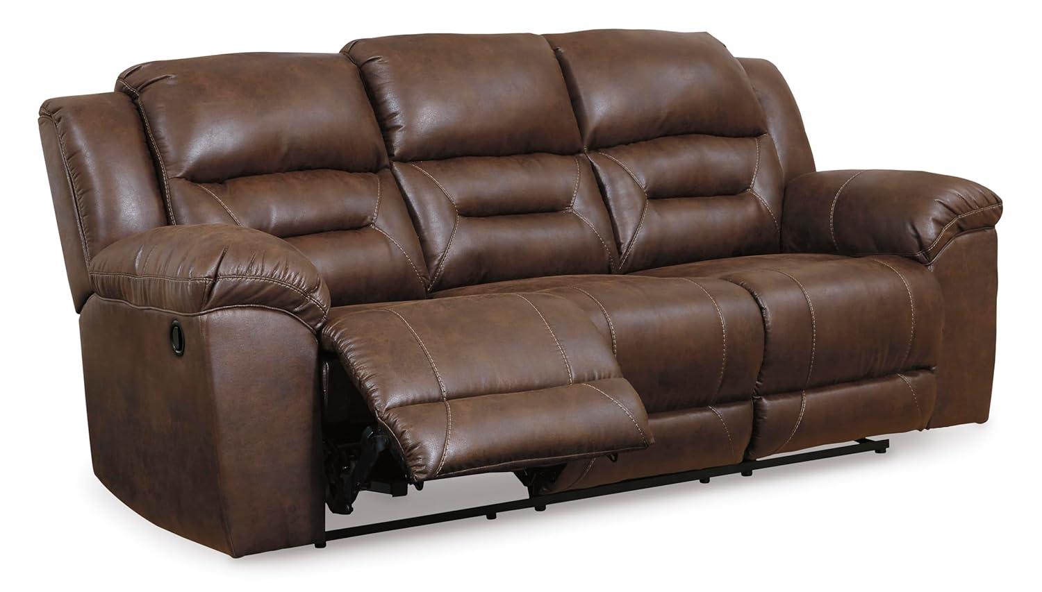 Signature Design by Ashley Stoneland Reclining Sofa in Chocolate