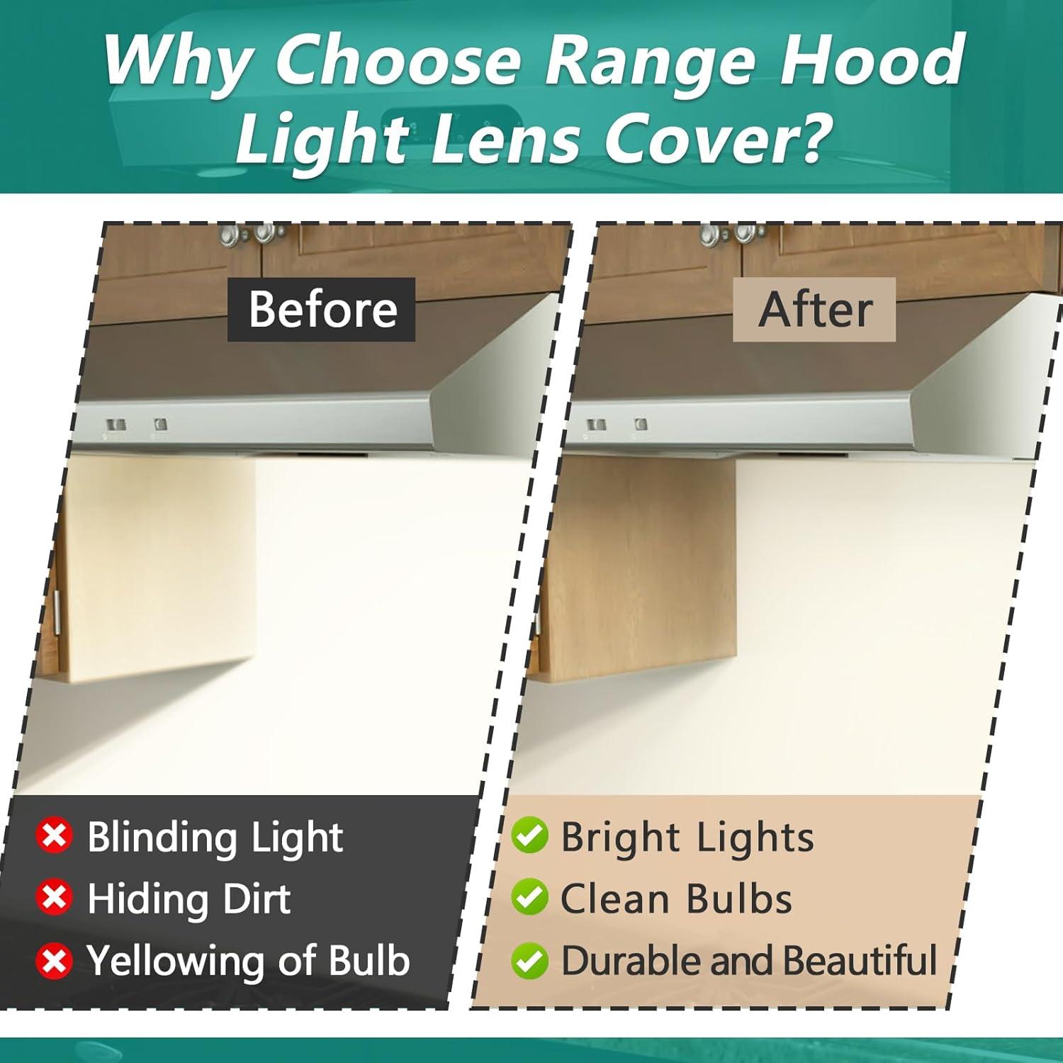 WeiLaiKeQi 99110437 Range Hood Light Lens Cover Lightweight Easy to Install Replacement