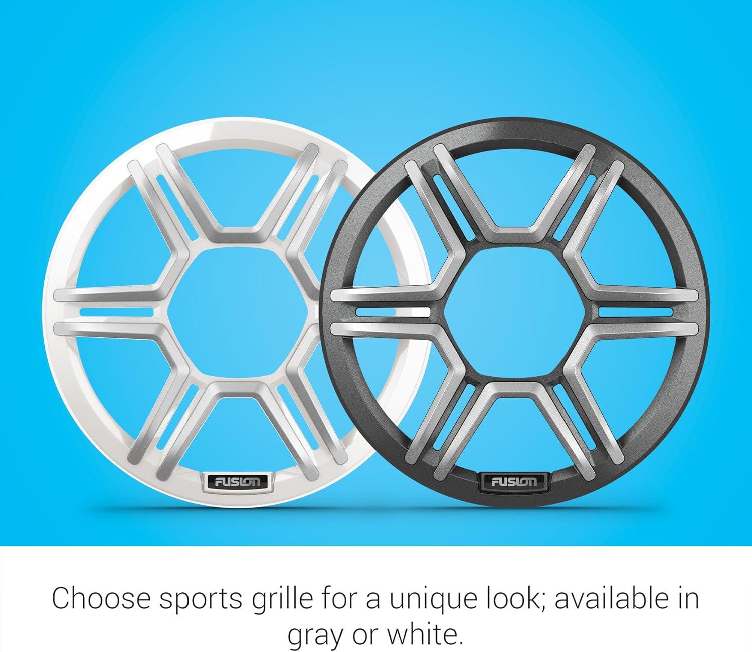 Garmin Fusion Apollo AP-FL65SPW 6.5" LED Marine Speakers Sport Grills, White, Pair