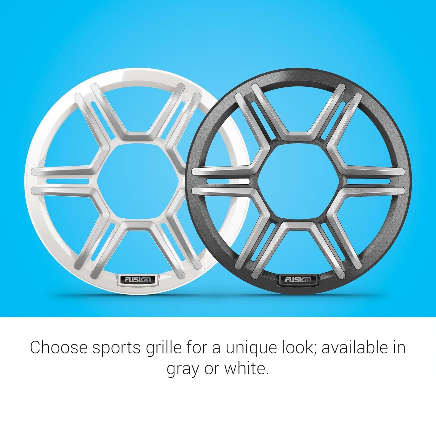 Garmin Fusion Apollo AP-FL65SPW 6.5" LED Marine Speakers Sport Grills, White, Pair