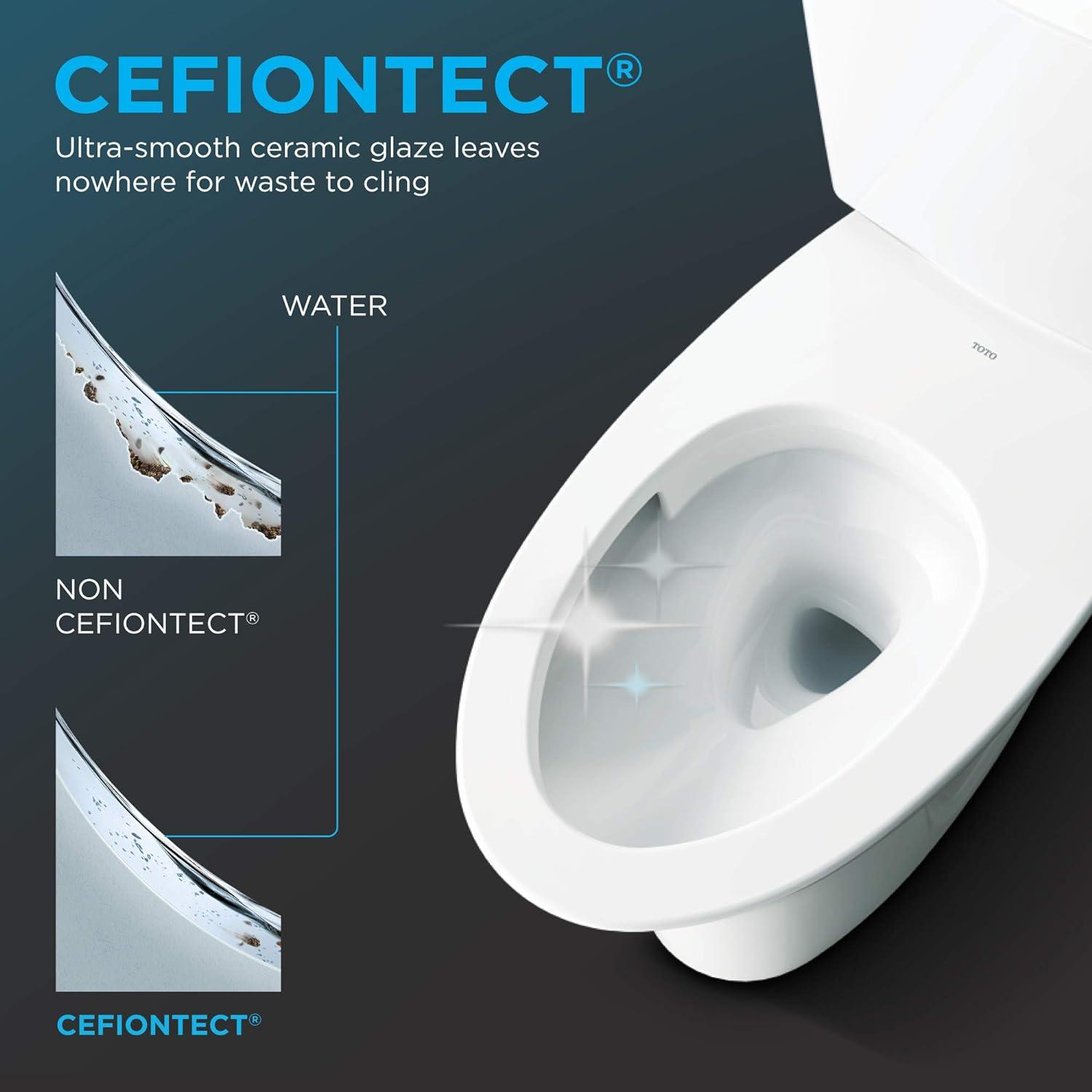 White Elongated Vitreous China High Efficiency One-Piece Toilet