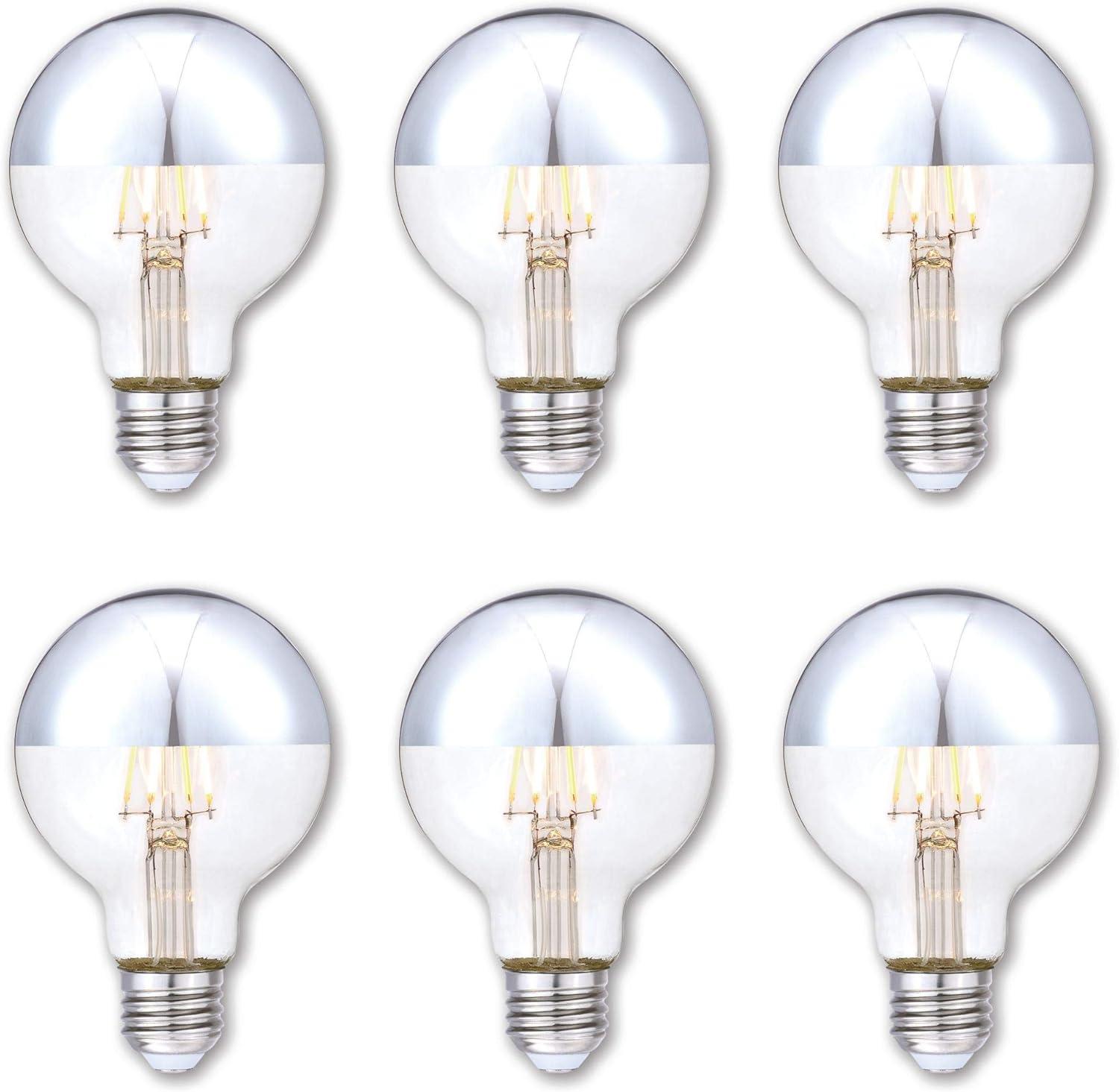 4.5 Watt (40-Watt Equivalent), Half Chrome G25 Dimmable LED Light Bulb, 6-Pack E26/Medium Base