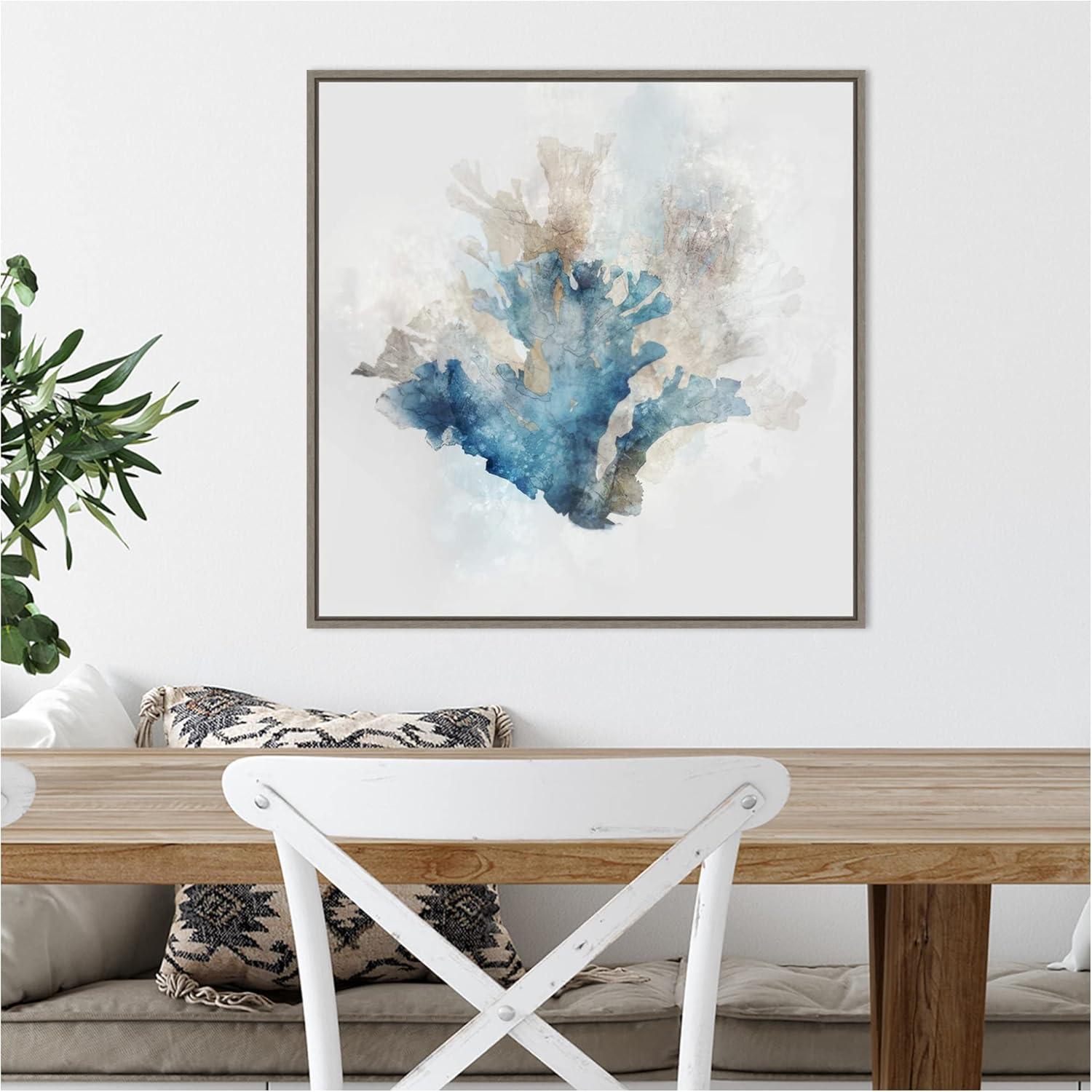 Amanti Art Blue Coral Reef II by Ken Roko Framed Canvas Wall Art