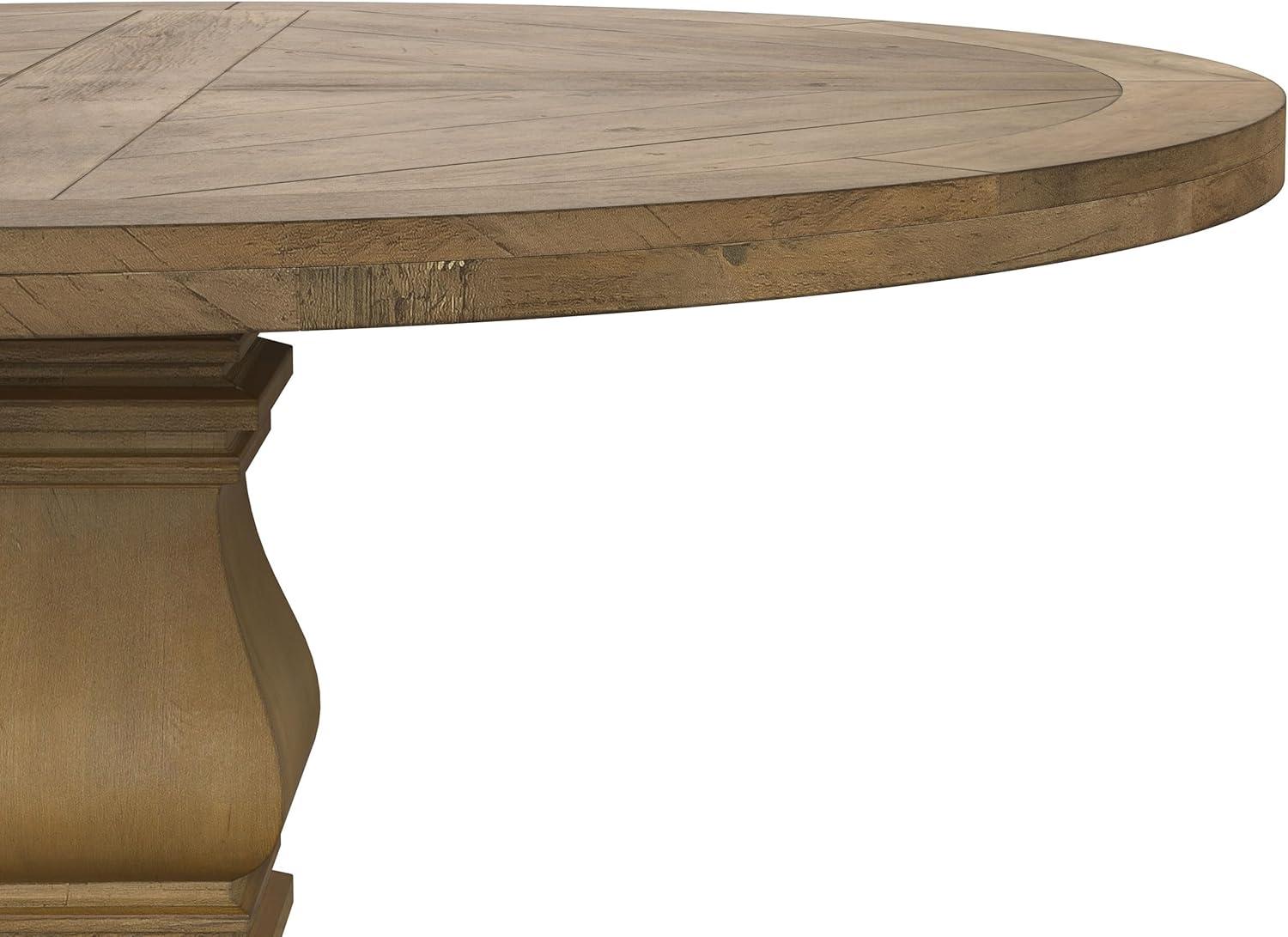 Ophelia & Co. Morriston Pine Round Solid Wood Dining Table