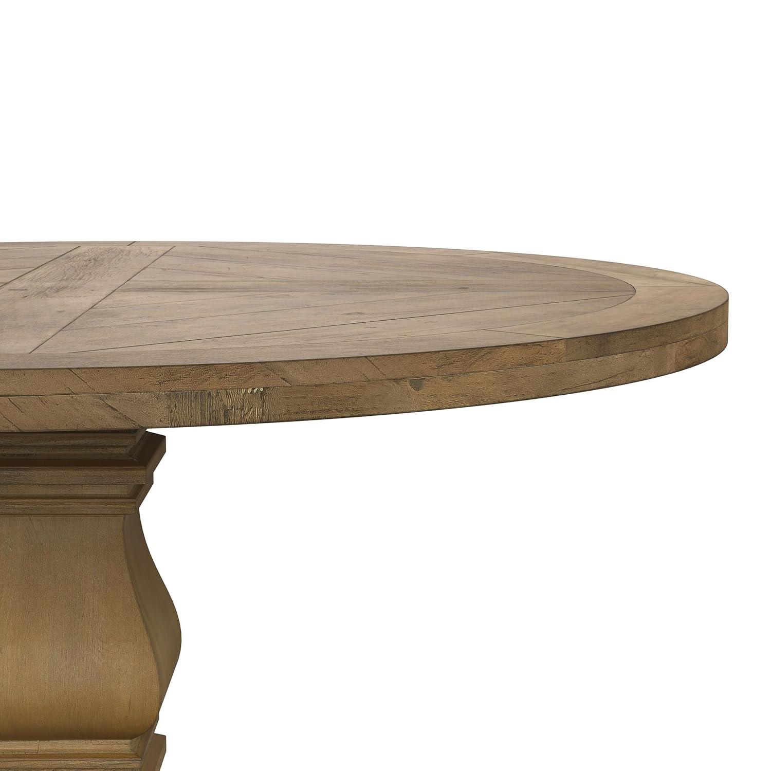 Ophelia & Co. Morriston Pine Round Solid Wood Dining Table