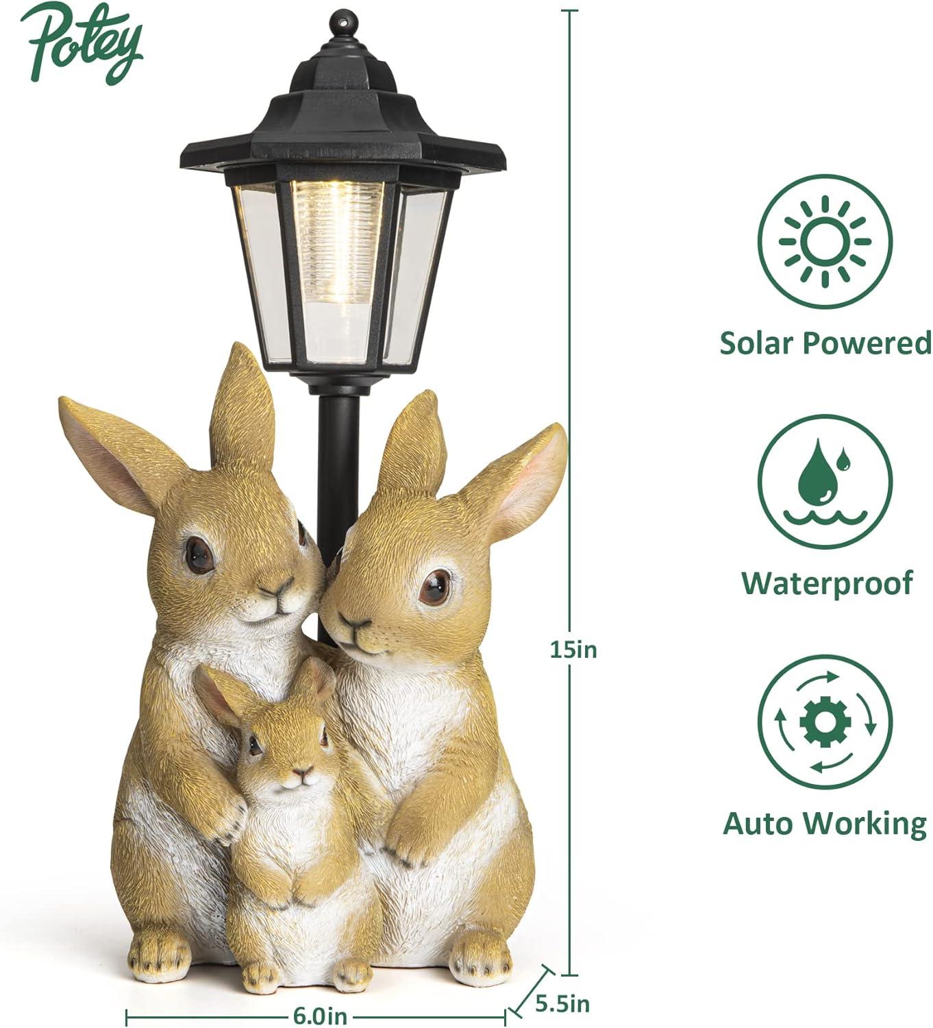 Lights And Flowerpot Funny Garden Decor Housewarming Gifts Lights For Patio Yard, Balcony Decorations (Dog And Cat)