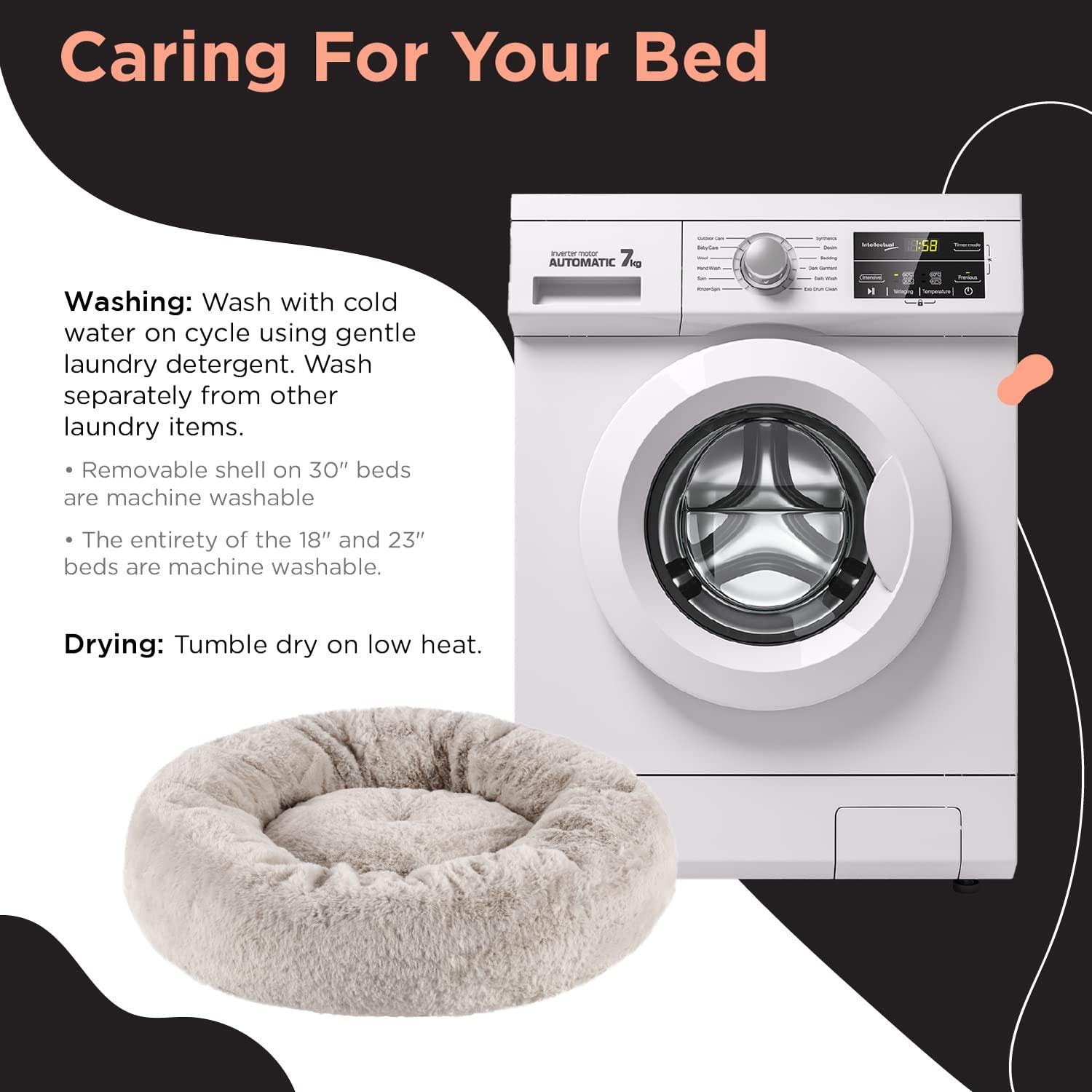 Best Friends By Sheri Best Friends by Sheri SnuggleSoft Faux Fur Memory Foam Calming Donut Bed