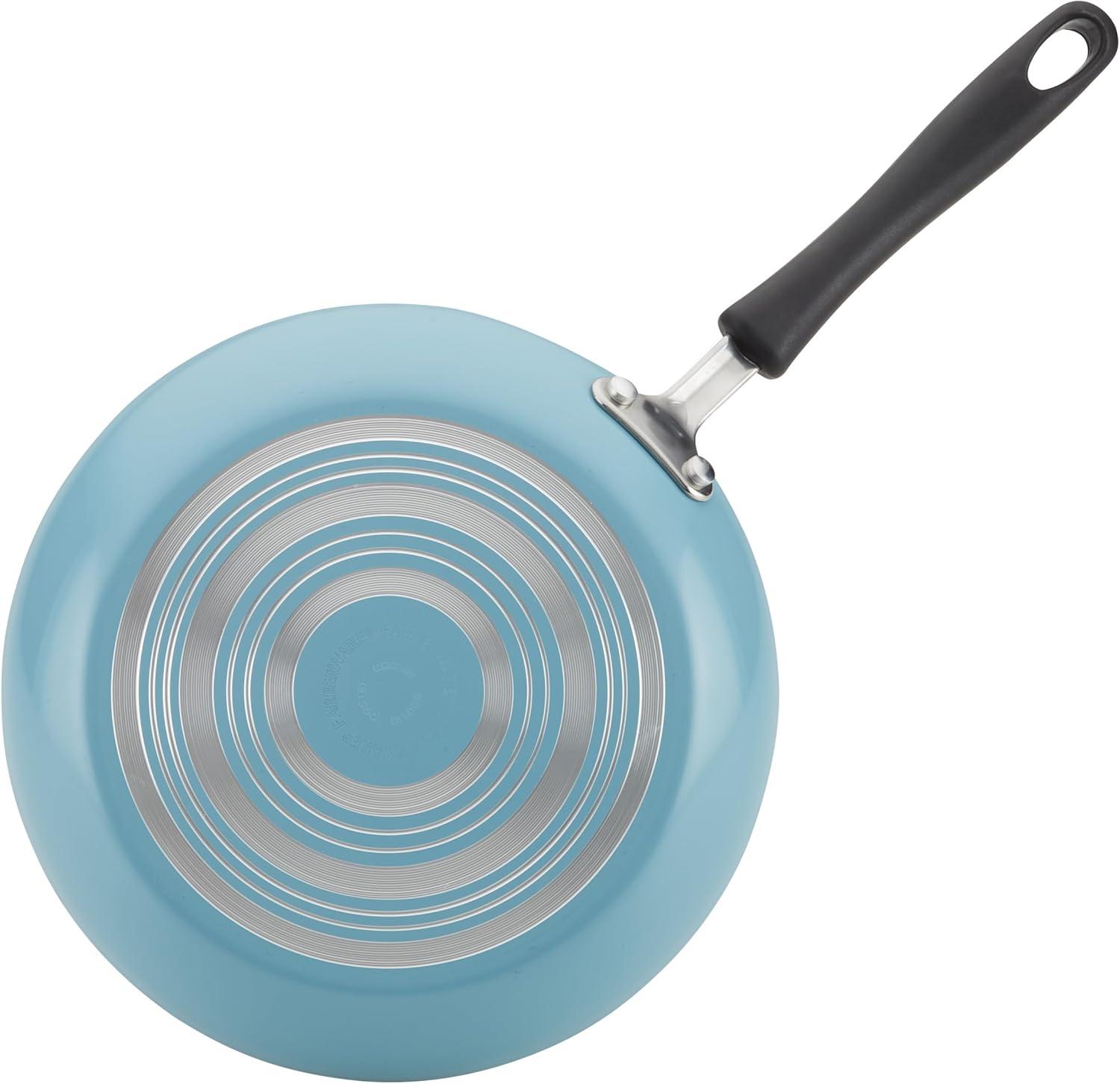 Farberware Cookstart Aluminum DiamondMax Nonstick Cookware Set, 15-Piece, Aqua