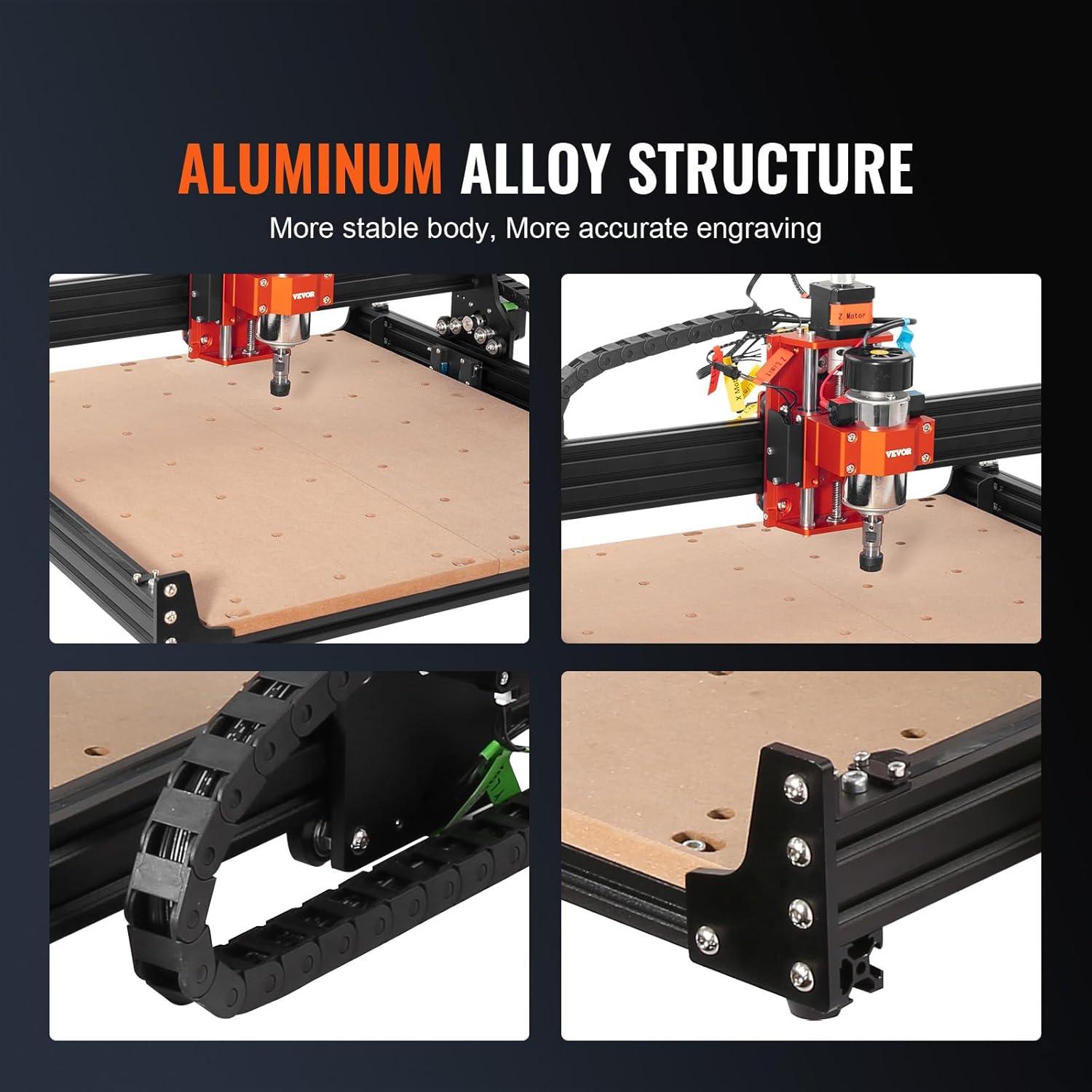 VEVOR CNC Router Machine, 300W, 3 Axis GRBL Control Wood Engraving Carving