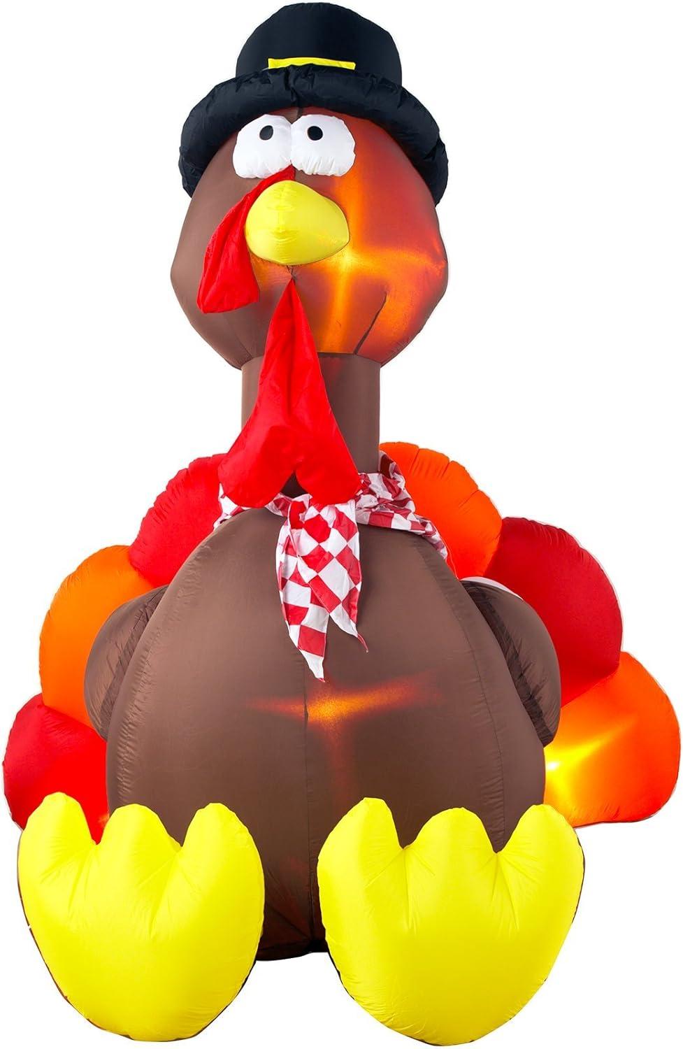 Gemmy Industries Airblown Turkey Thanksgiving Decoration