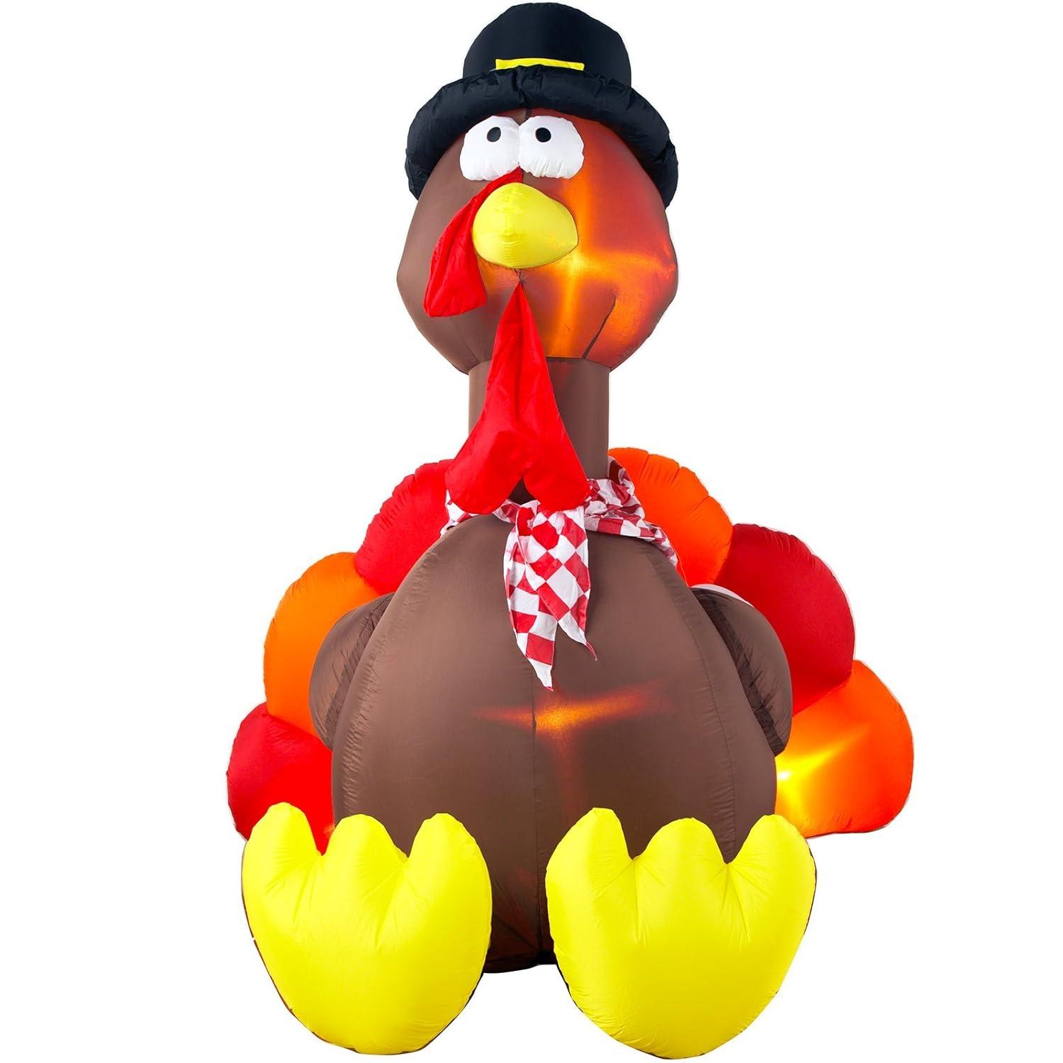 Gemmy Industries Airblown Turkey Thanksgiving Decoration