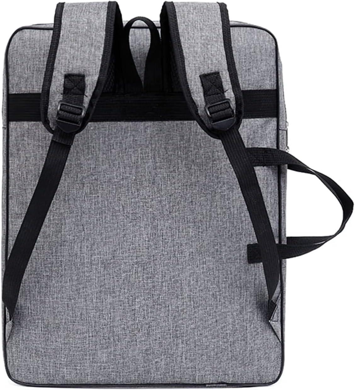8K Artist Portfolio Carry Backpack Case Versatile Art Bags Waterproof Adjustable Drawing Board Backpack Art Storage Bags for Artworks Painting Drawing Sketching 19.7” x 14.6” x 2.4” (Gray)
