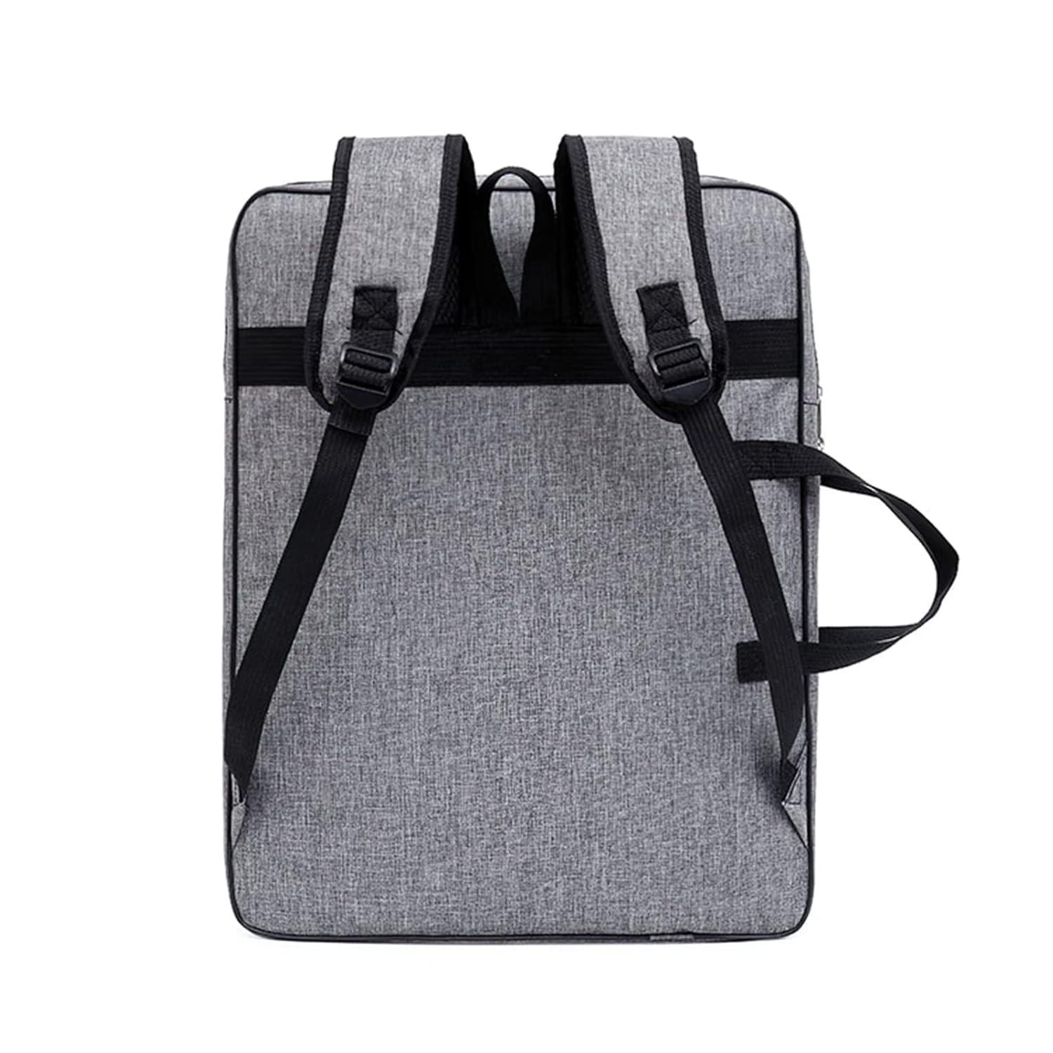 8K Artist Portfolio Carry Backpack Case Versatile Art Bags Waterproof Adjustable Drawing Board Backpack Art Storage Bags for Artworks Painting Drawing Sketching 19.7” x 14.6” x 2.4” (Gray)