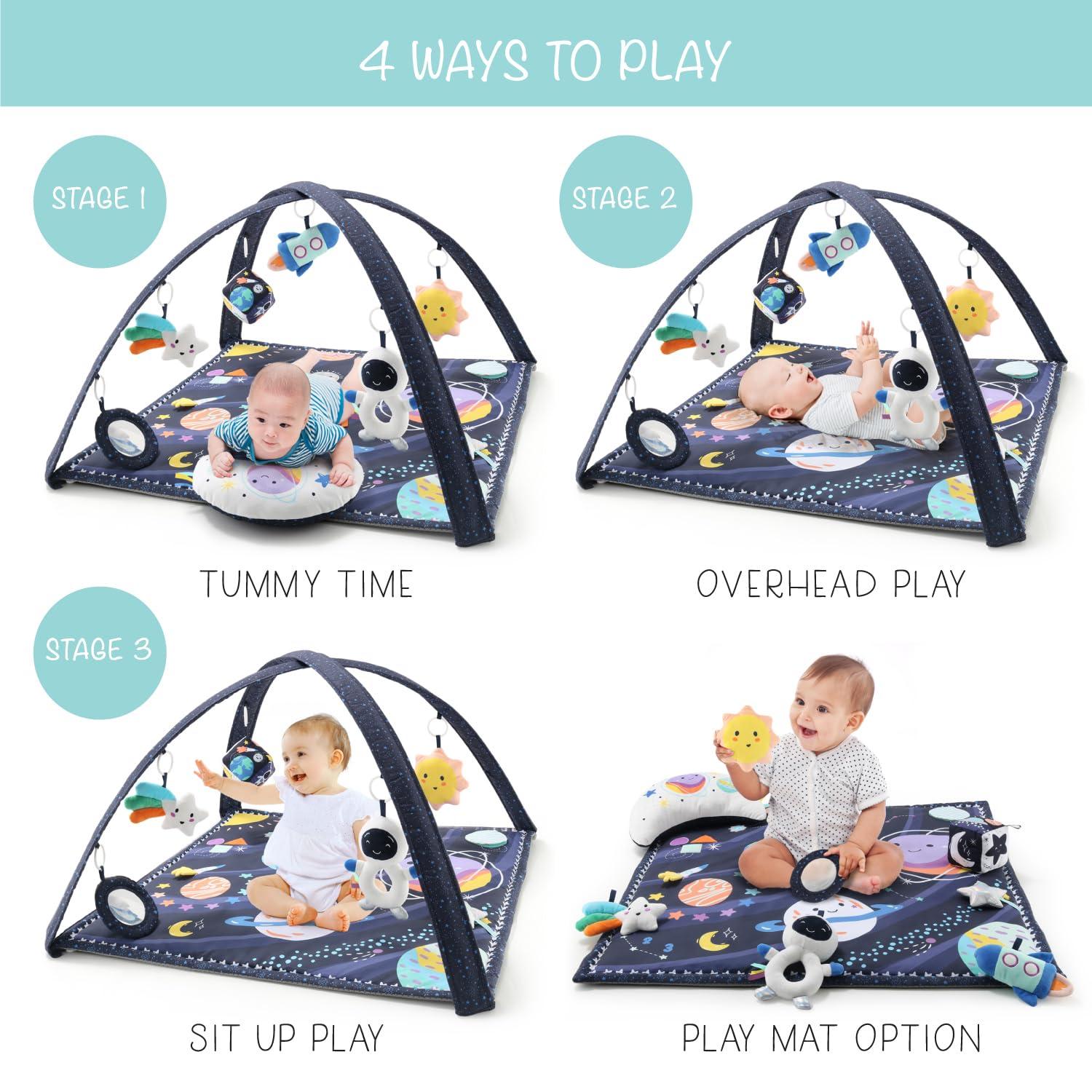 The Peanutshell Space 7-in-1 Activity Play Gym & Play Mat for Baby, Multicolor