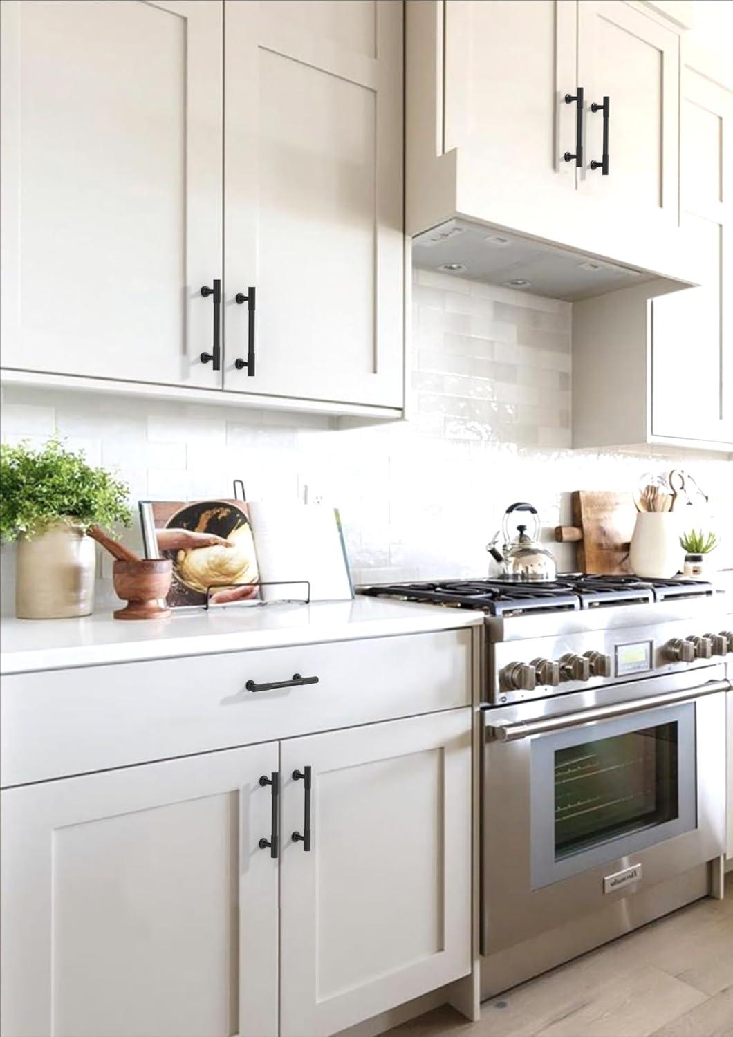 Piper Kitchen Handles, Solid Core Drawer Pulls for Cabinet Doors, 3-3/4" (96mm)