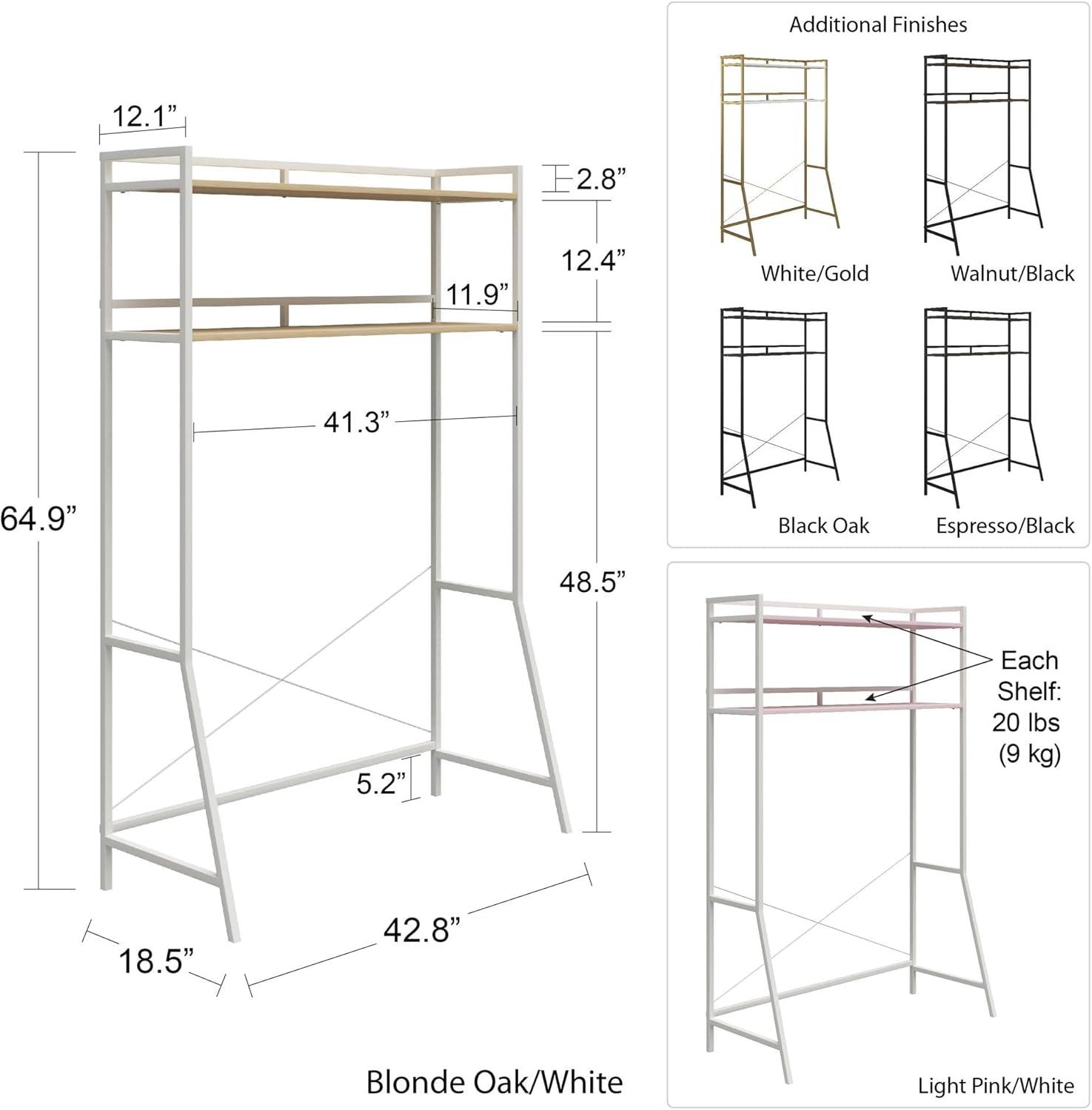 Beverly Over-The-Bed Storage Shelves for Twin & XL Twin Beds