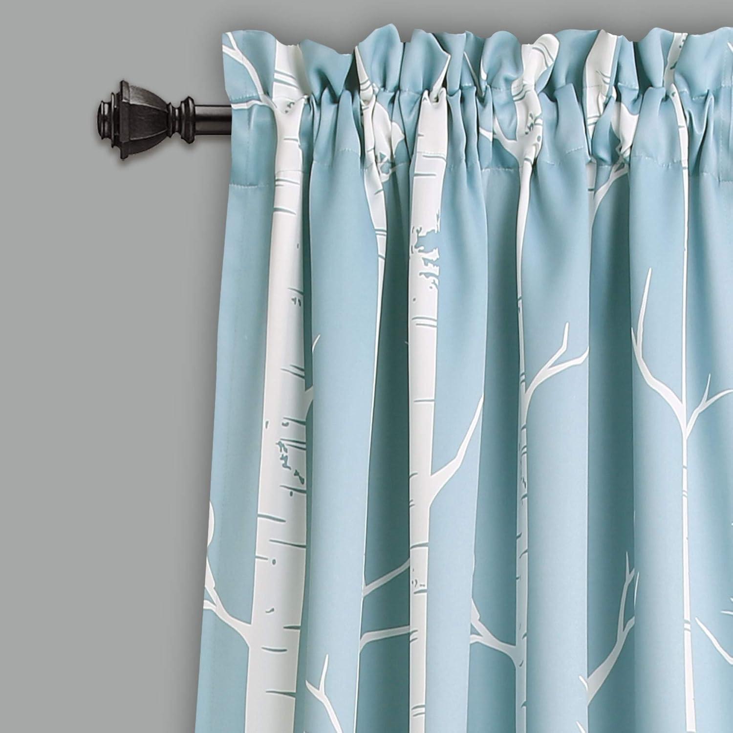 Bird On The Tree Polyester Room Darkening Curtain Pair