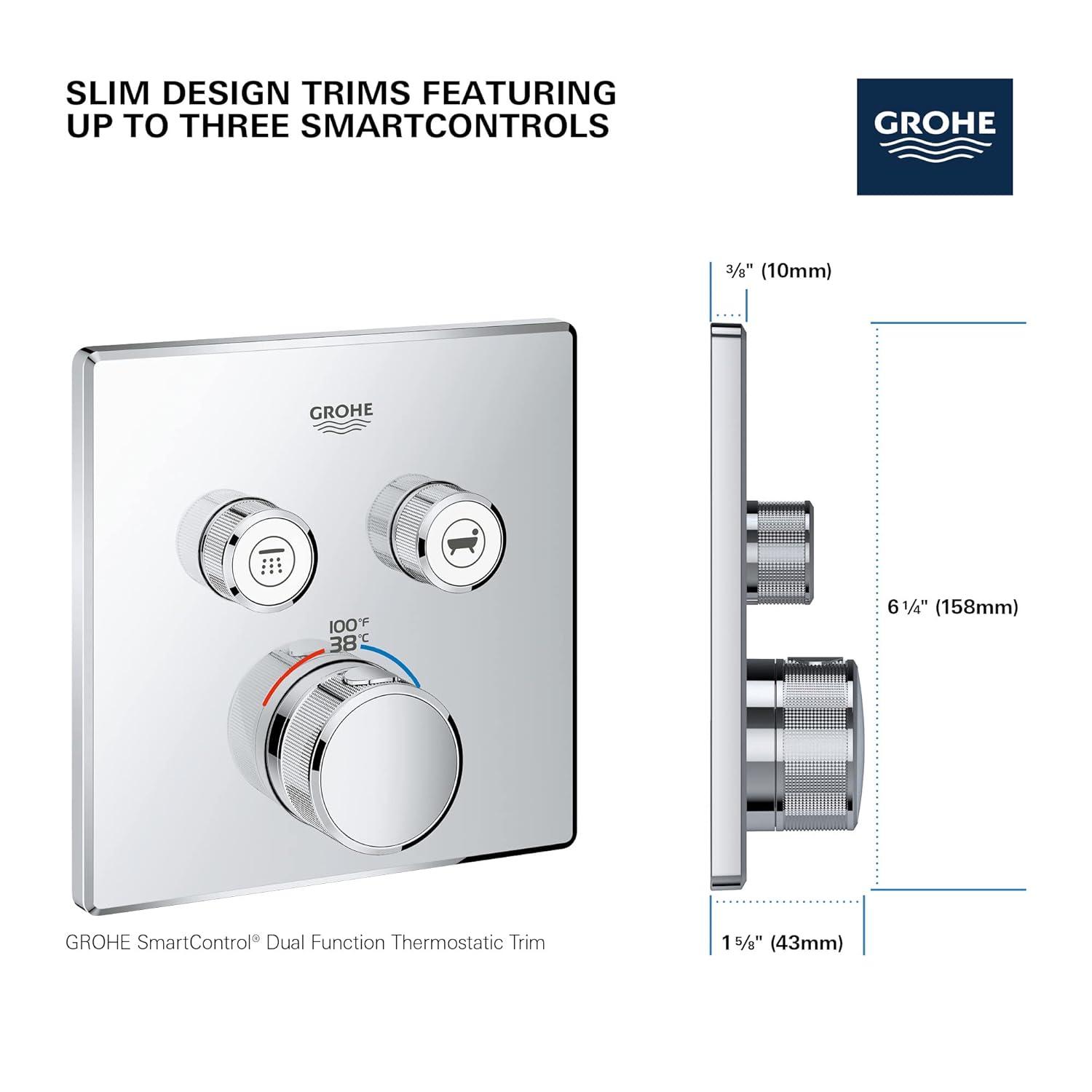 Grohtherm® Single Function 3.94 lb. Thermostatic Valve Trim