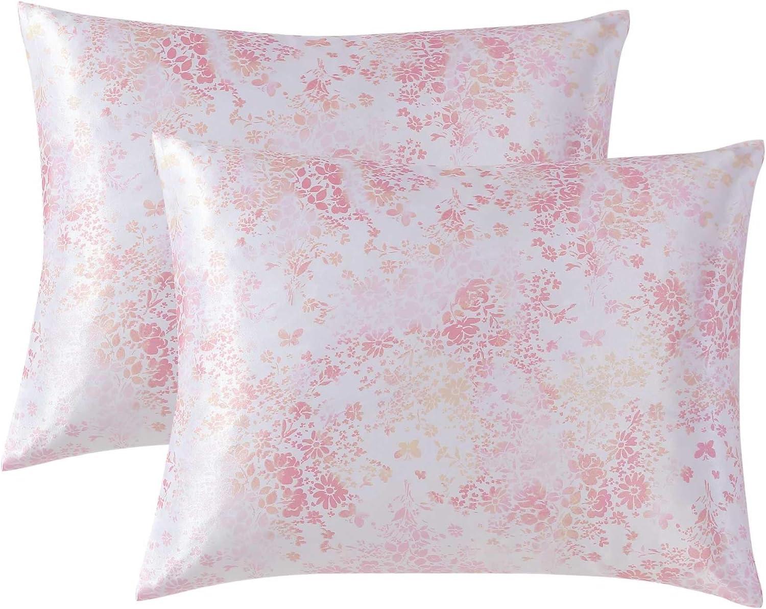 Betsey Johnson Butterfly Garden Satin Pink Duvet Cover Set