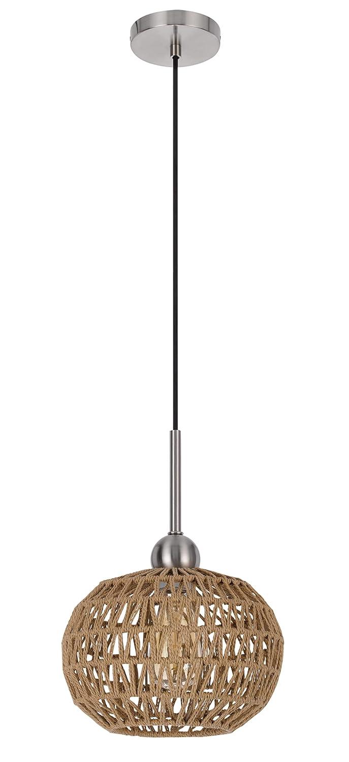 60W Medan Roped Pendant Fixture, Burlap