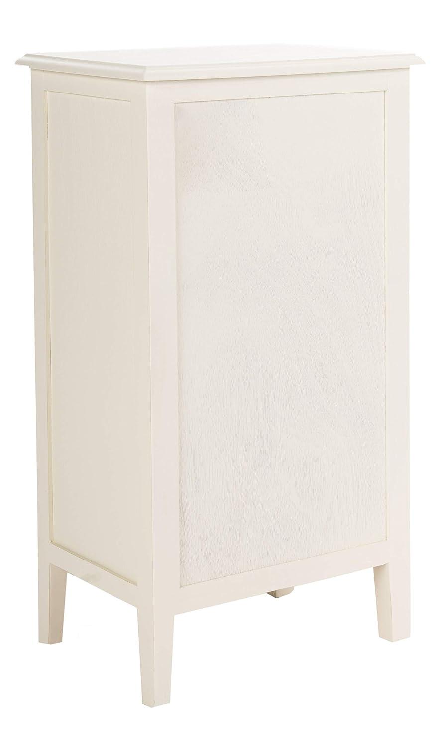 Everly Drawer Side Table - Vintage White - Safavieh.