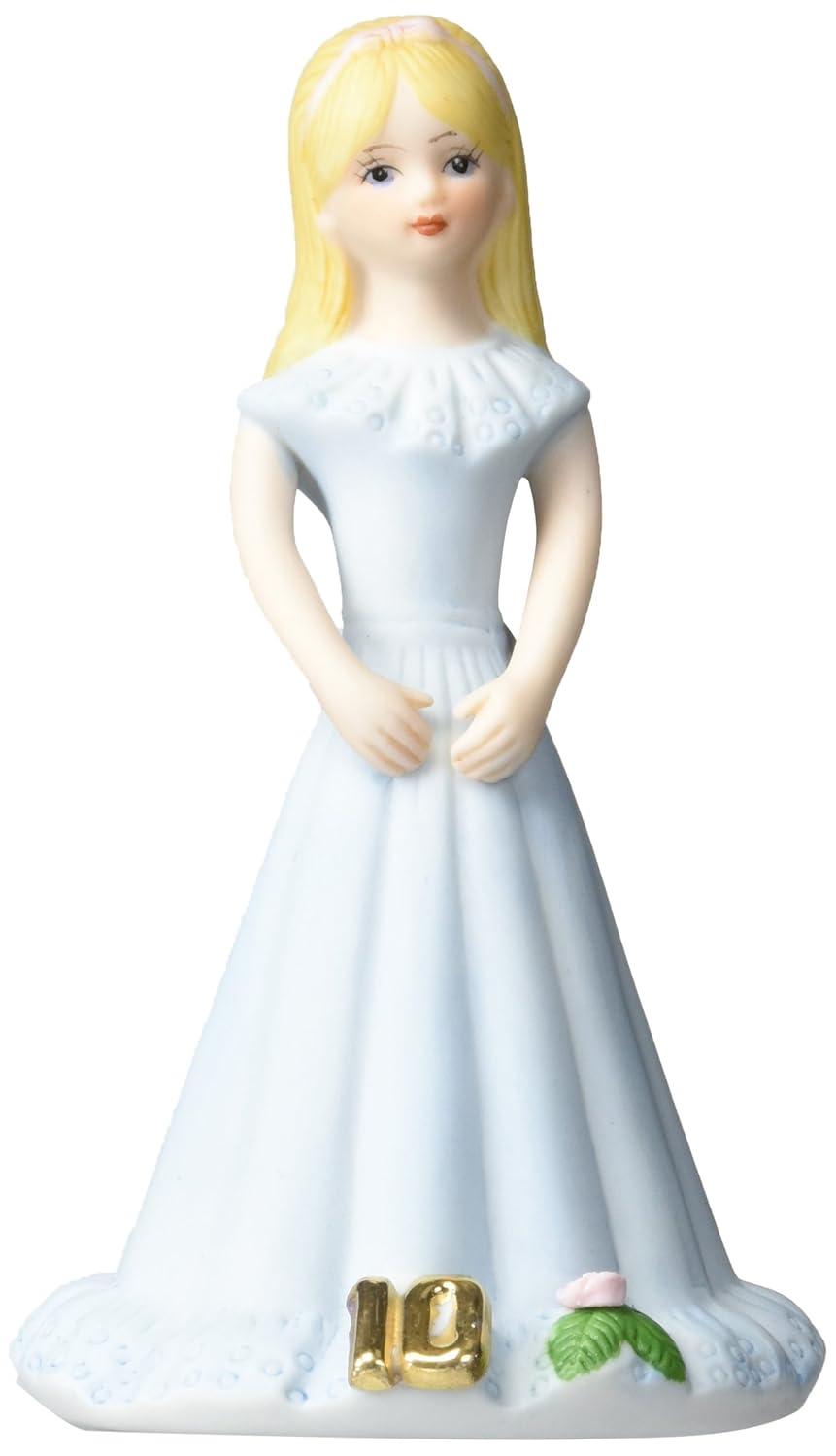 Growing Up Birthday Girls Blonde Age 10 Figurine 5.3in H