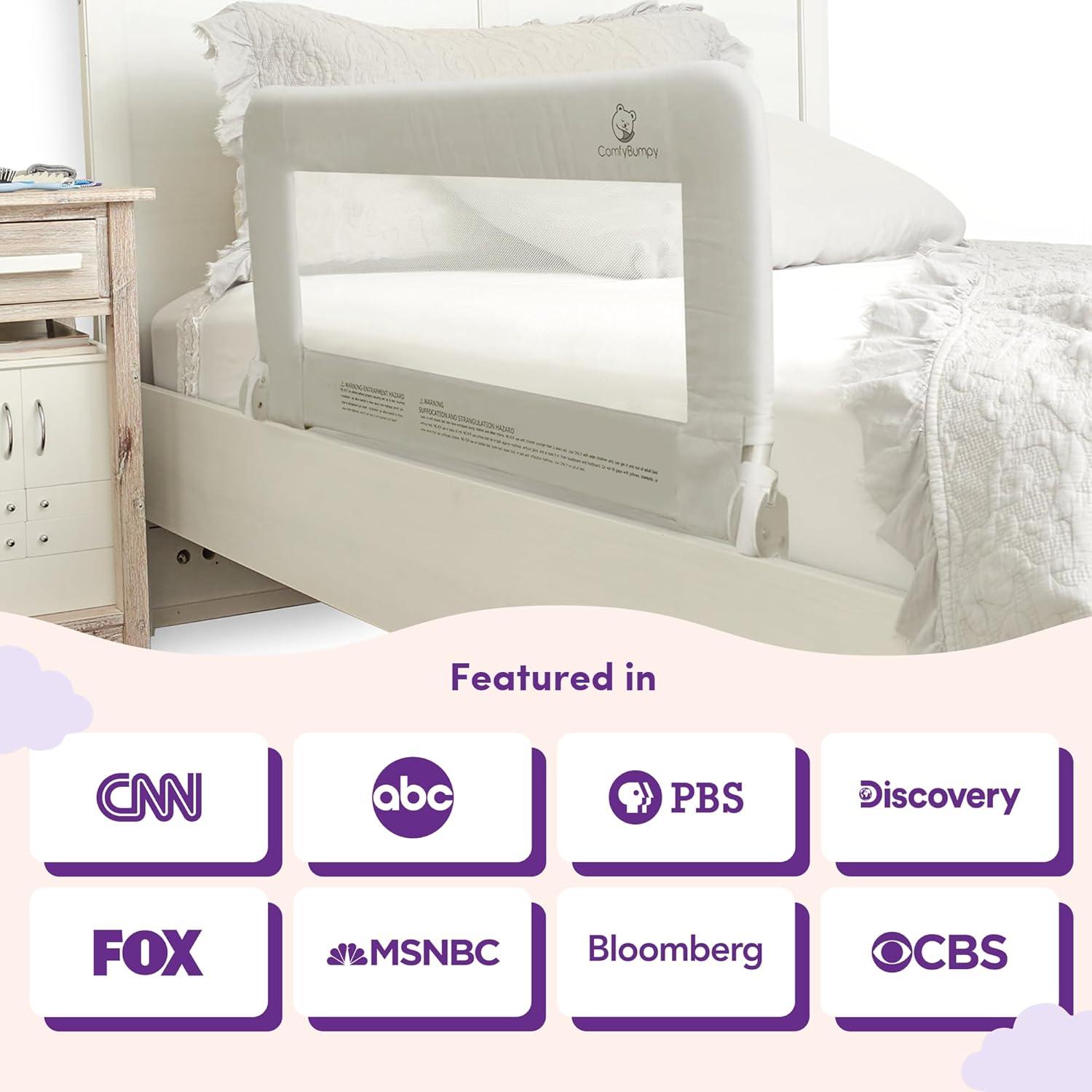 Toddler Bed Rail Guard – Gray Regular Version (35.5" x 19.5") 1/ Pack