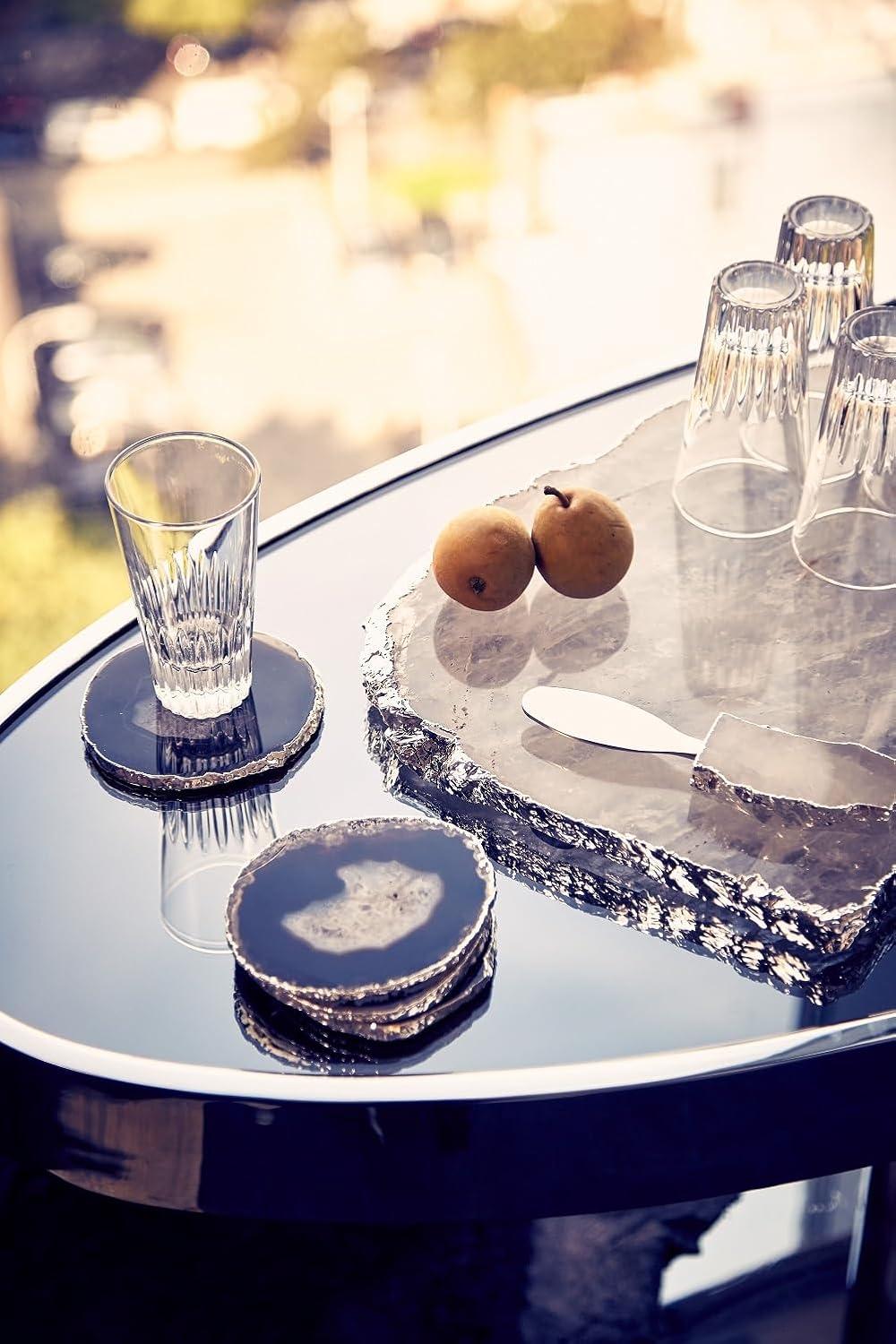 ANNA New York Gemstones Agate 4 Piece Coaster Set (Set of 4)