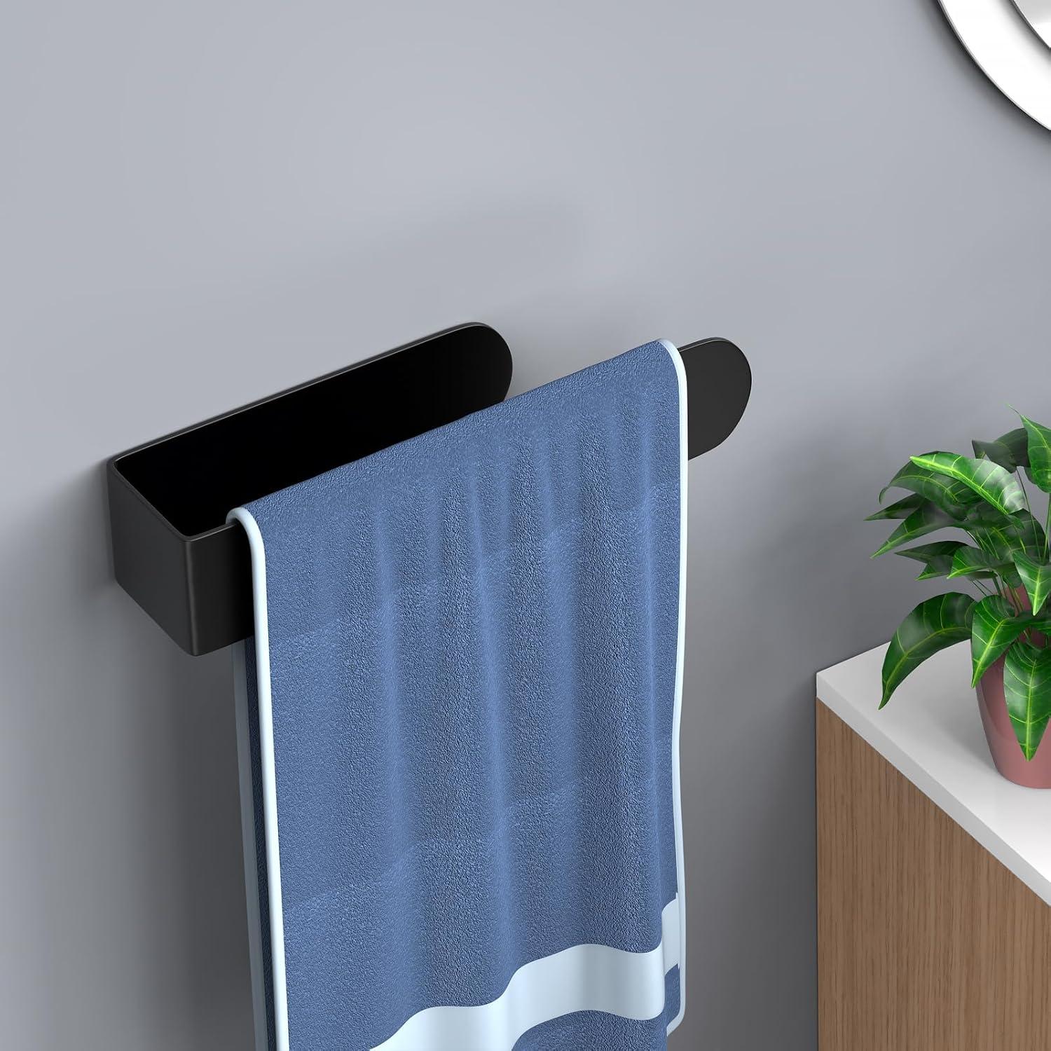 Black Stainless Steel U-Shaped Wall Mounted Towel Holder